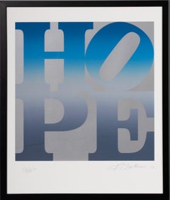 HOPE Silkscreen Print by Robert Indiana, Pop Art, 2012, 29.5x35 in