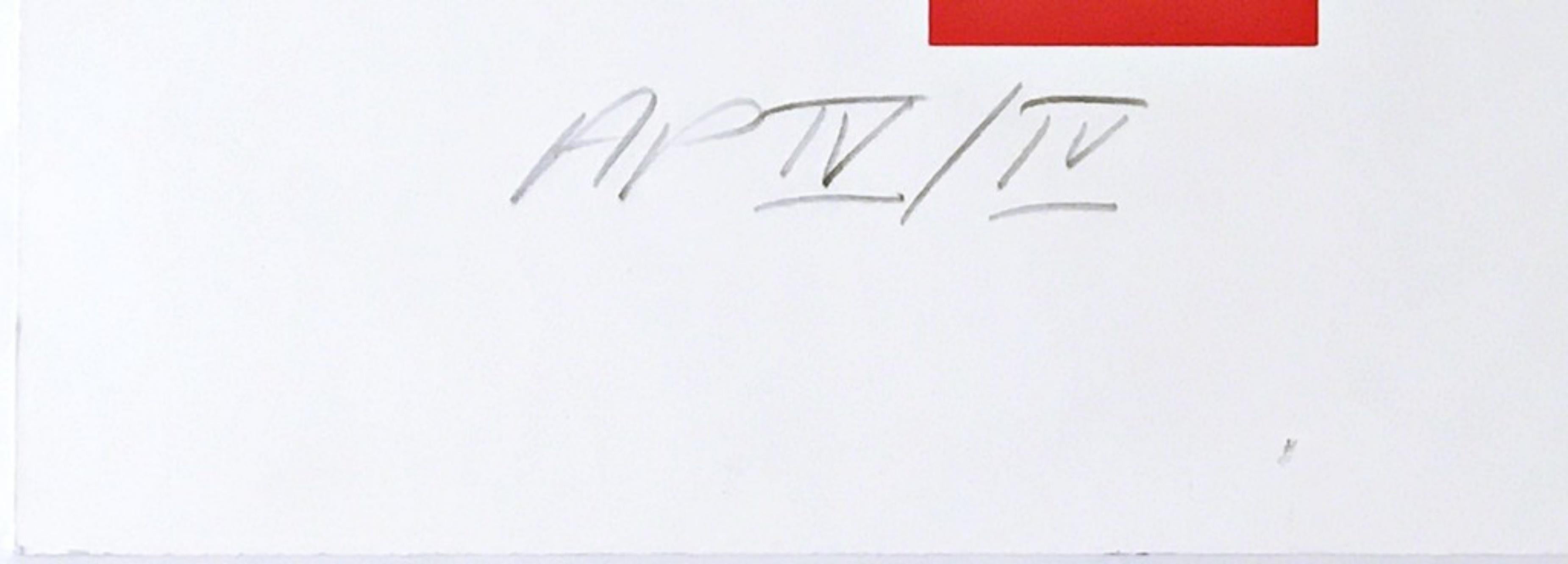 Hope Wall, prova firmata in serigrafia n. IV di IV, rara stampa di Robert Indiana in vendita 2