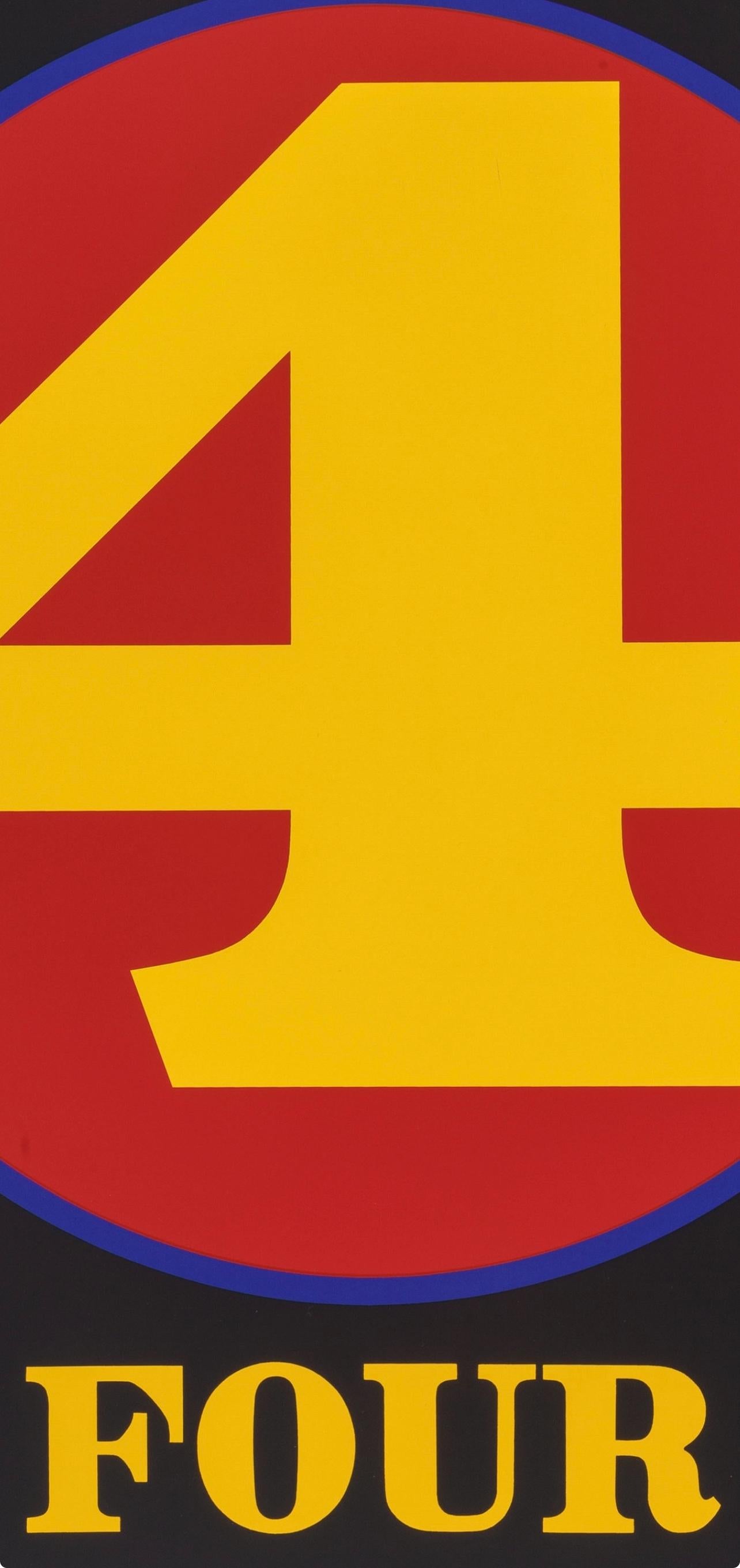 Indiana, Cuatro (Sheehan 46-55), Números (después) - Print de Robert Indiana