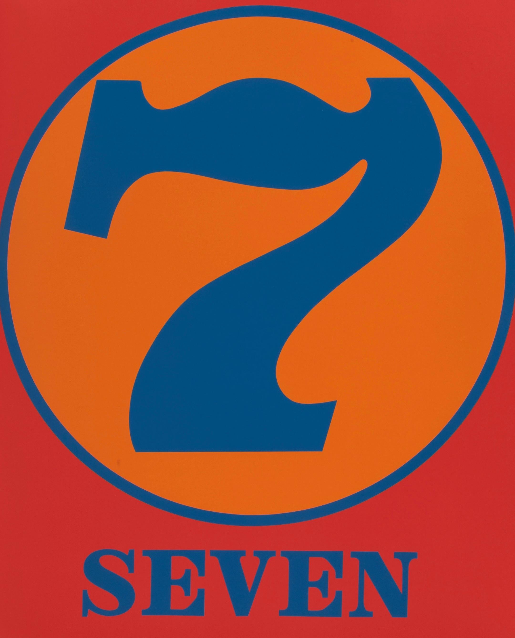 Figurative Print de Robert Indiana - Indiana, Siete (Sheehan 46-55), Números (después)