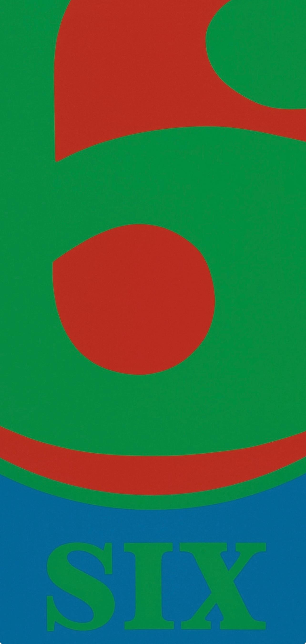 Indiana, Seis (Sheehan 46-55), Números (después) - Print de Robert Indiana