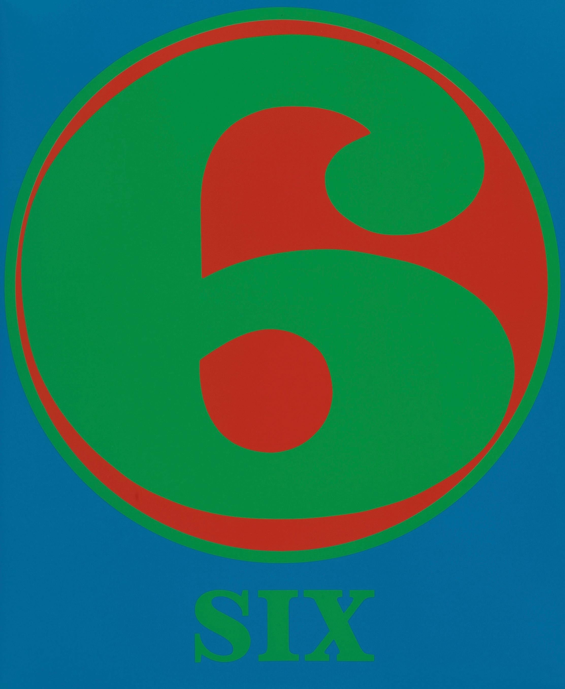 Landscape Print de Robert Indiana - Indiana, Seis (Sheehan 46-55), Números (después)