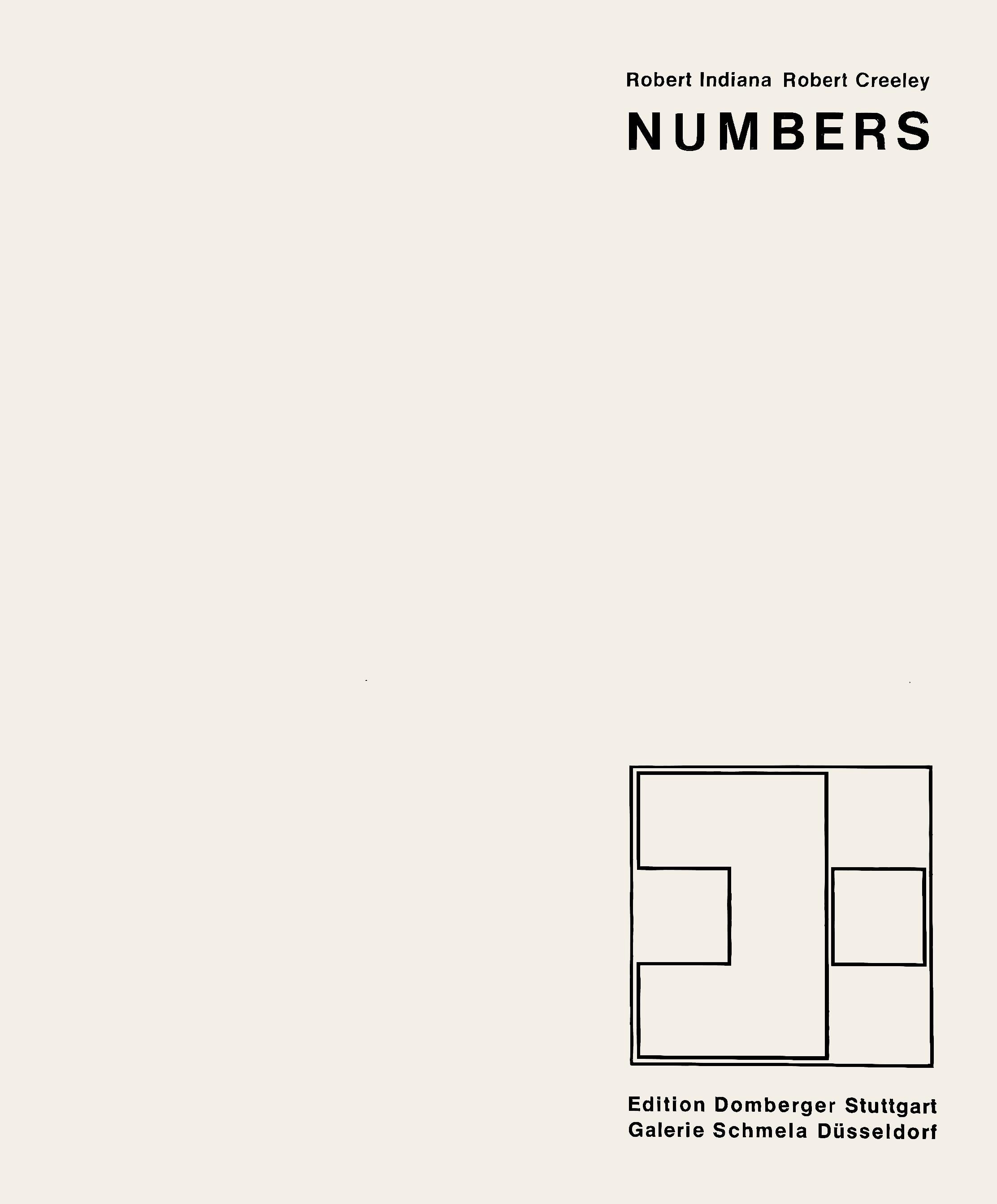Serigrafía sobre papel vélin. Inscripción: sin firmar y sin numerar, tal como se emitió. Buen estado. Notas: Del álbum Numbers, 1968. Publicado por la Edition Domberger, Stuttgart, y la Galerie Schmela Düsseldorf; impreso por Domberger KG,