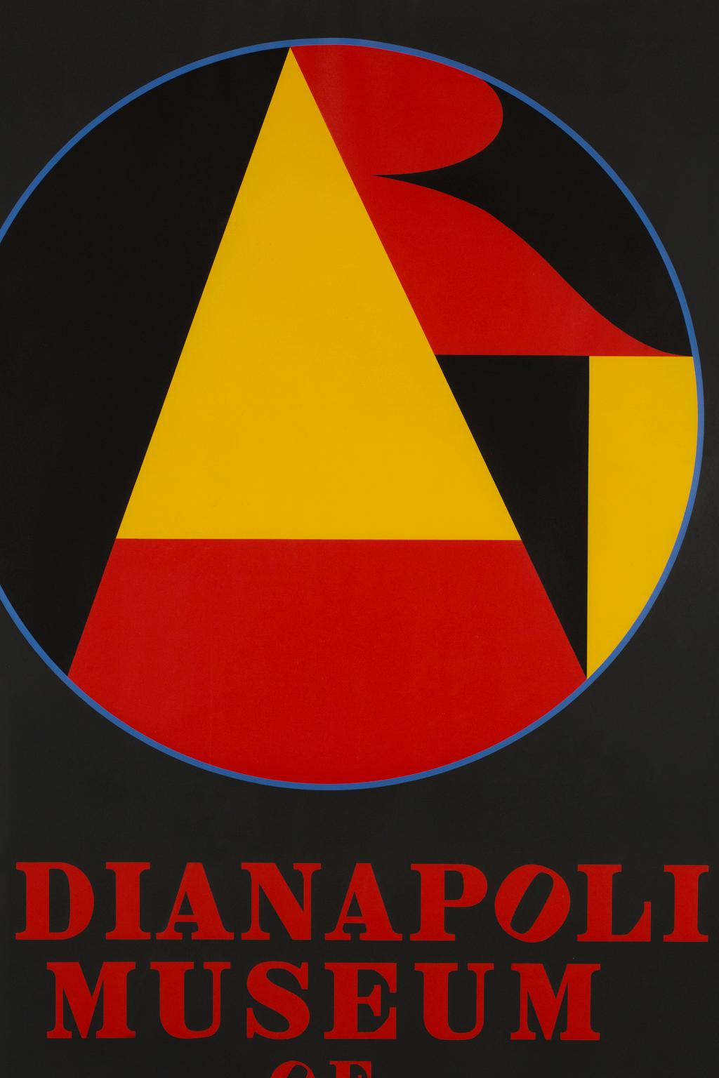 «Indianapolis Museum of Art Inaugural Exhibitions », sérigraphie couleur, signée - Modernisme américain Print par Robert Indiana