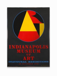 "Exposiciones Inaugurales del Museo de Arte de Indianápolis", Serigrafía en color, Firmado