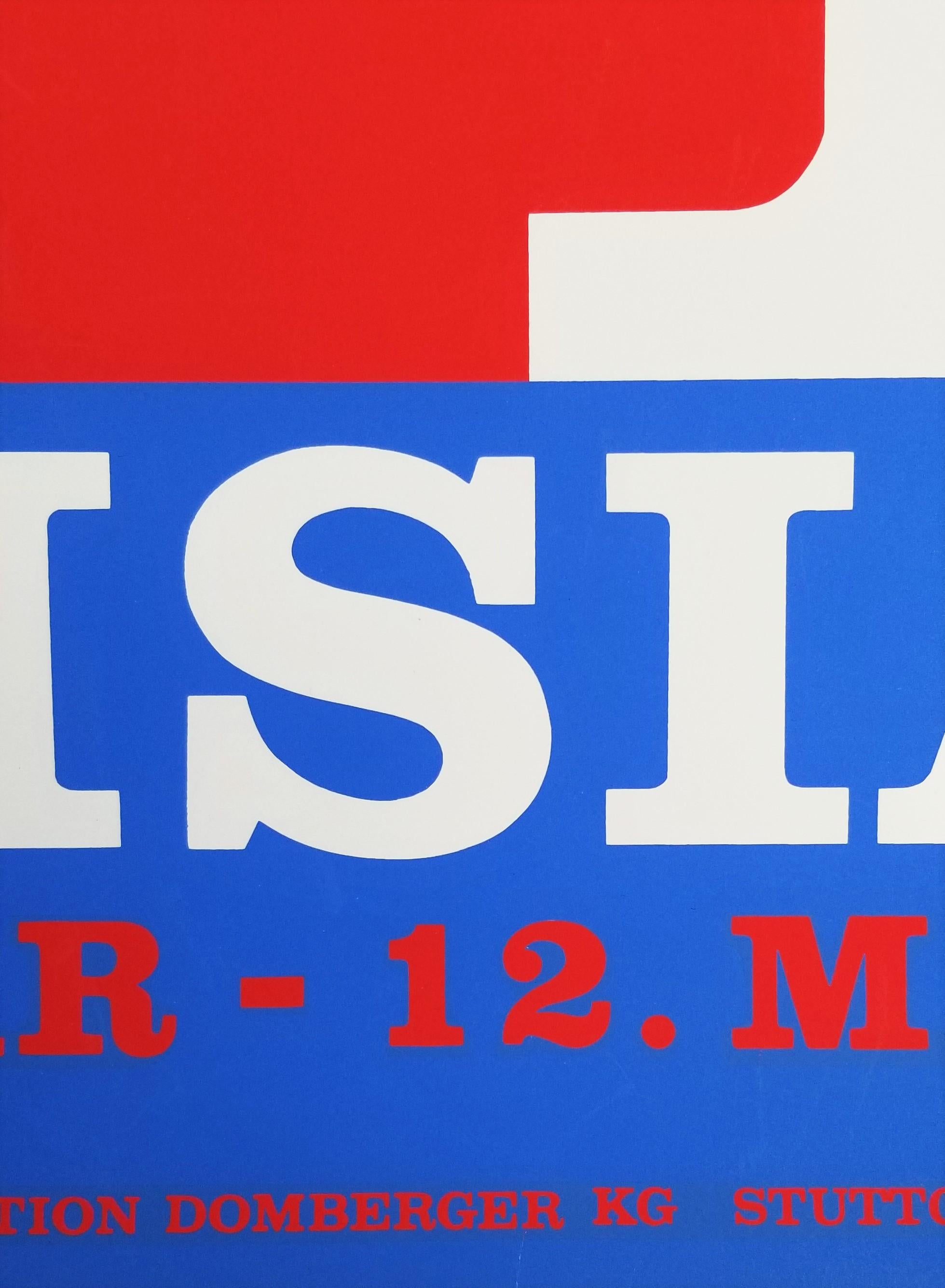 Affiche du Louisiana Museum of Modern Art (LOVE) /// Robert Indiana Pop Art bleu rouge en vente 13