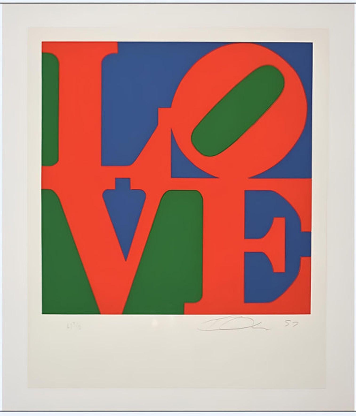 Amore 

Da Robert Indiana

Robert Indiana (1928-2018) è stato un artista americano noto per la sua audace pop art tipografica, in particolare per la sua iconica scultura e stampa "LOVE". I suoi lavori incorporavano spesso parole e numeri brevi e