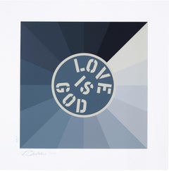 "L'amore è Dio" - Grande stampa serigrafica su cartoncino Museum Board con margini integrali