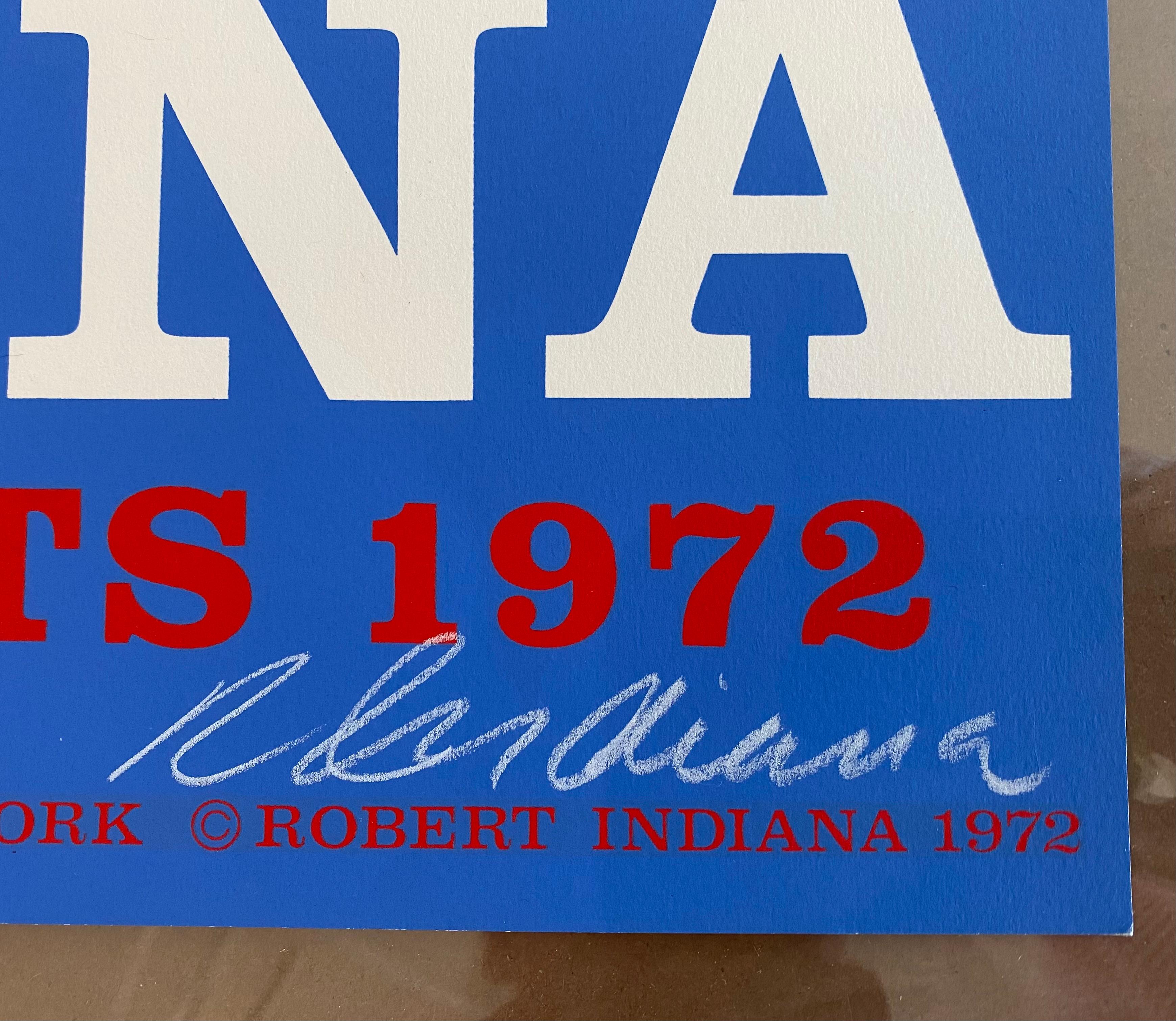 LIEBE Louisiana (Blau), Still-Life Print, von Robert Indiana