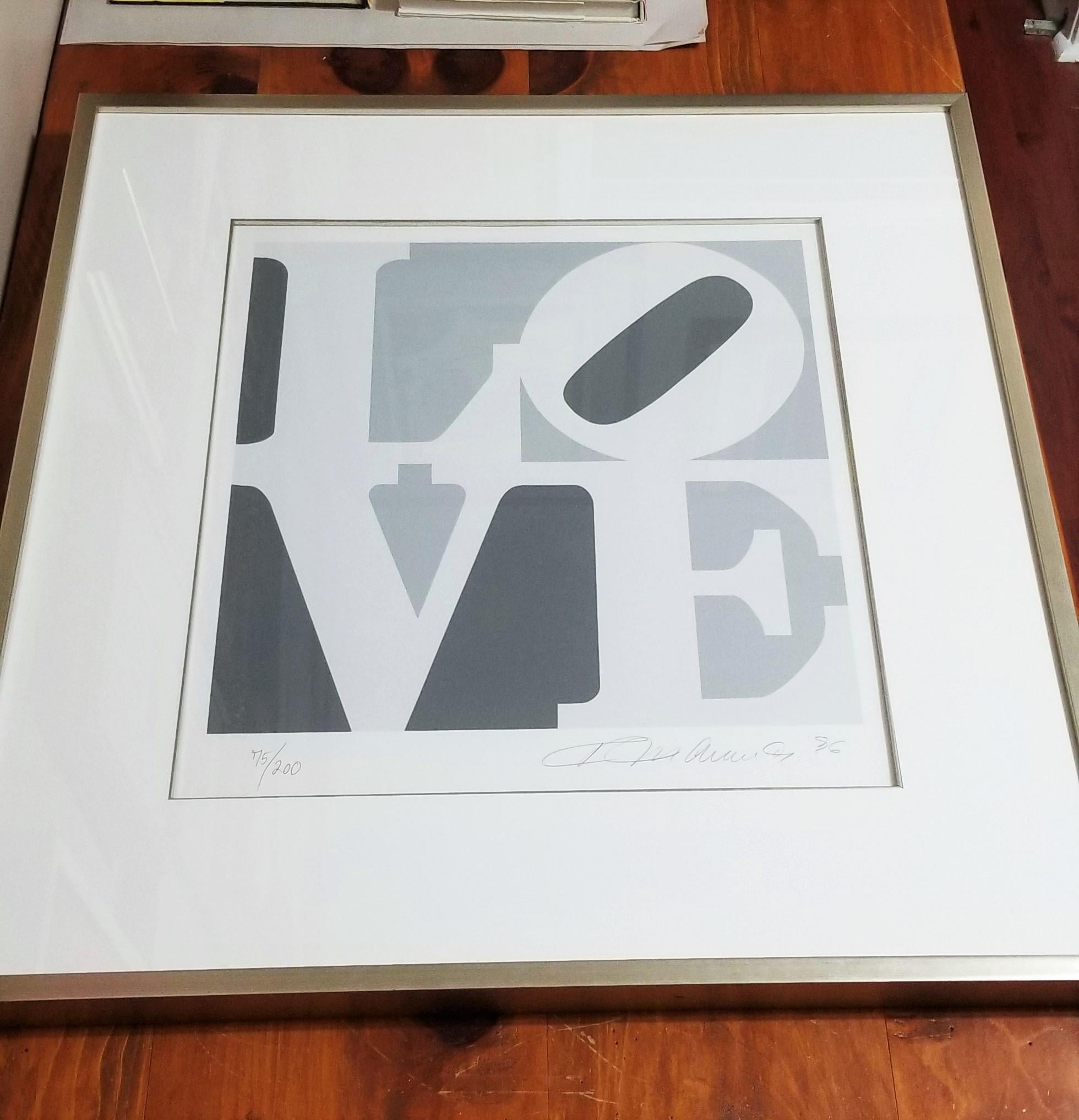 LOVE (Plate 4) /// Pop Art Robert Indiana sérigraphie d'après-guerre New York Minimal en vente 18