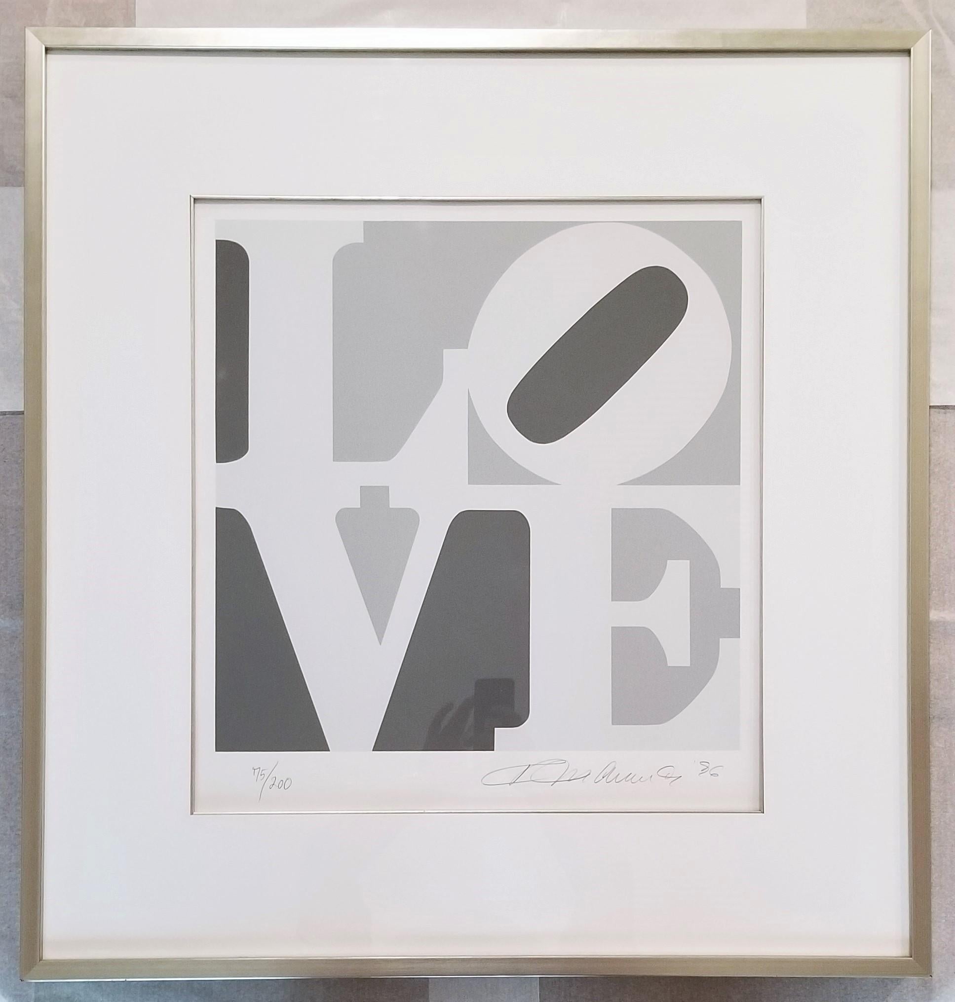 LOVE (Teller 4) /// Pop Art Robert Indiana Siebdruck Nachkriegszeit New York Minimal im Angebot 2