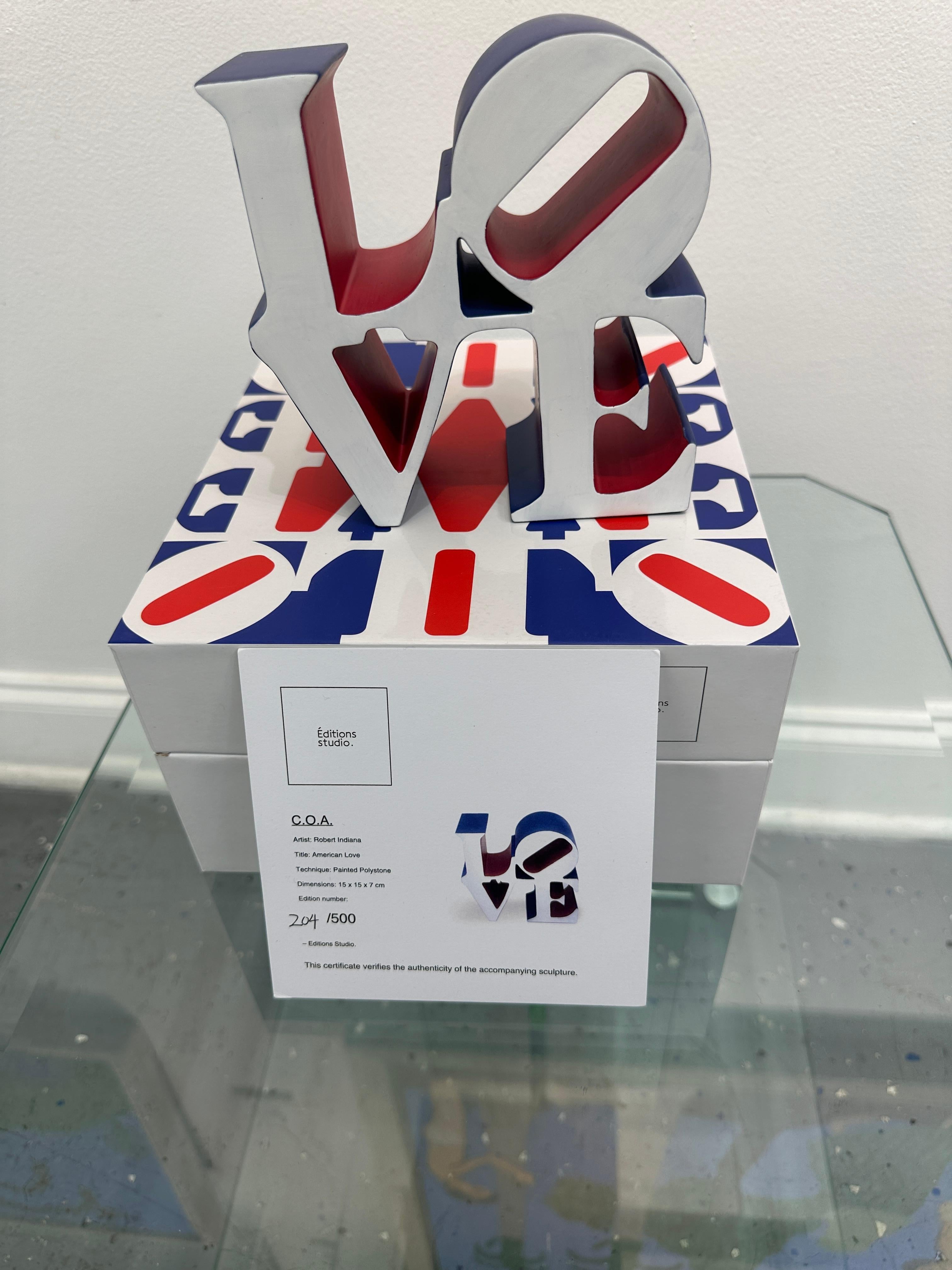 LOVE Red, Blue and White - Print by Robert Indiana