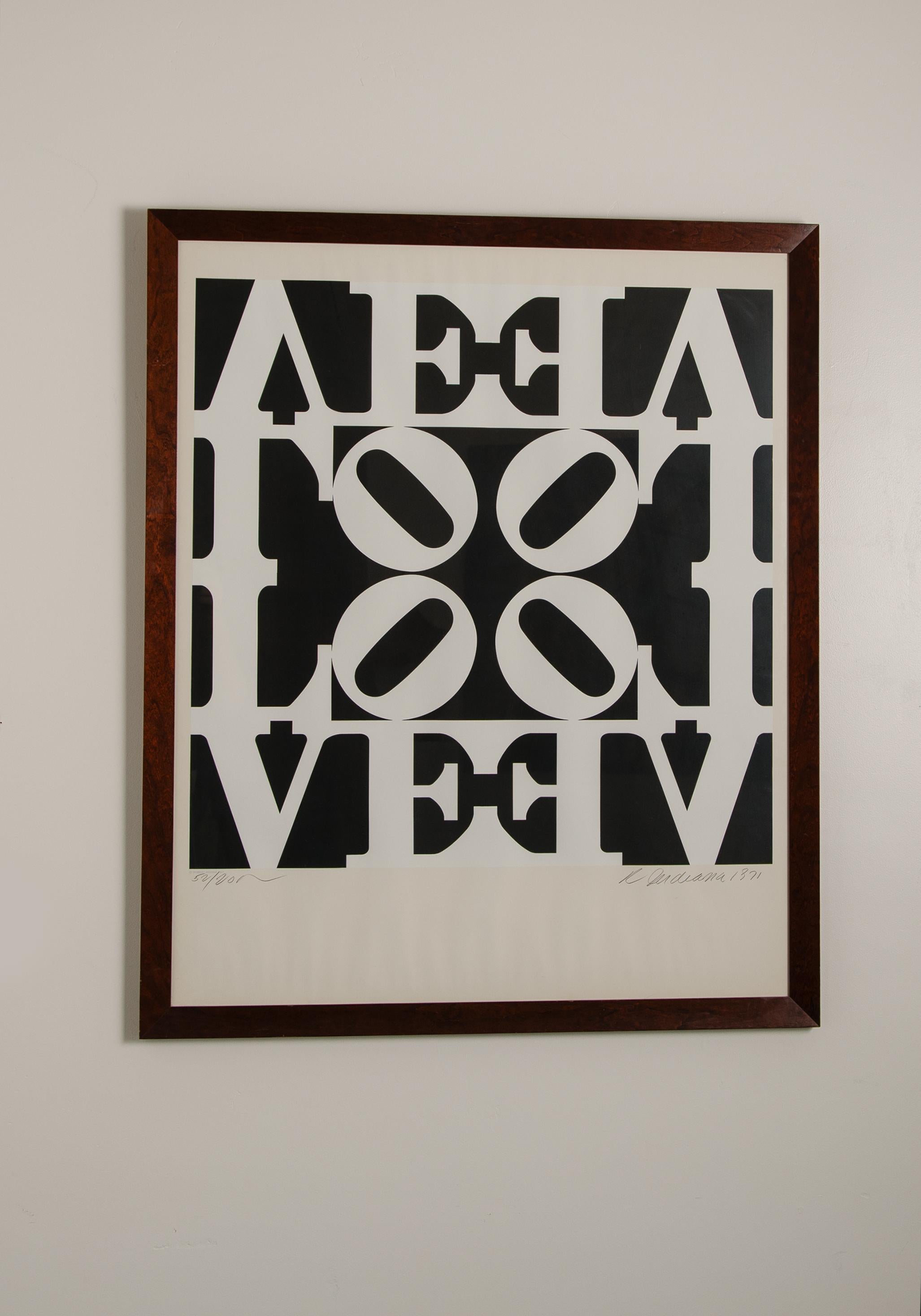 Die Liebe steigt auf – Print von Robert Indiana