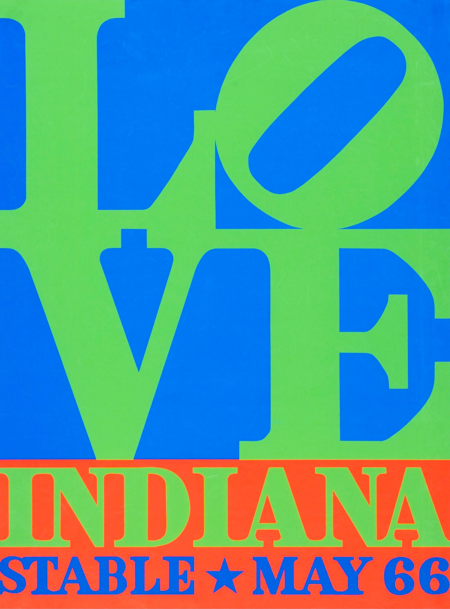 Robert Indiana Landscape Print - LOVE, [Robert] Indiana, Stable [Gallery], May [19]66