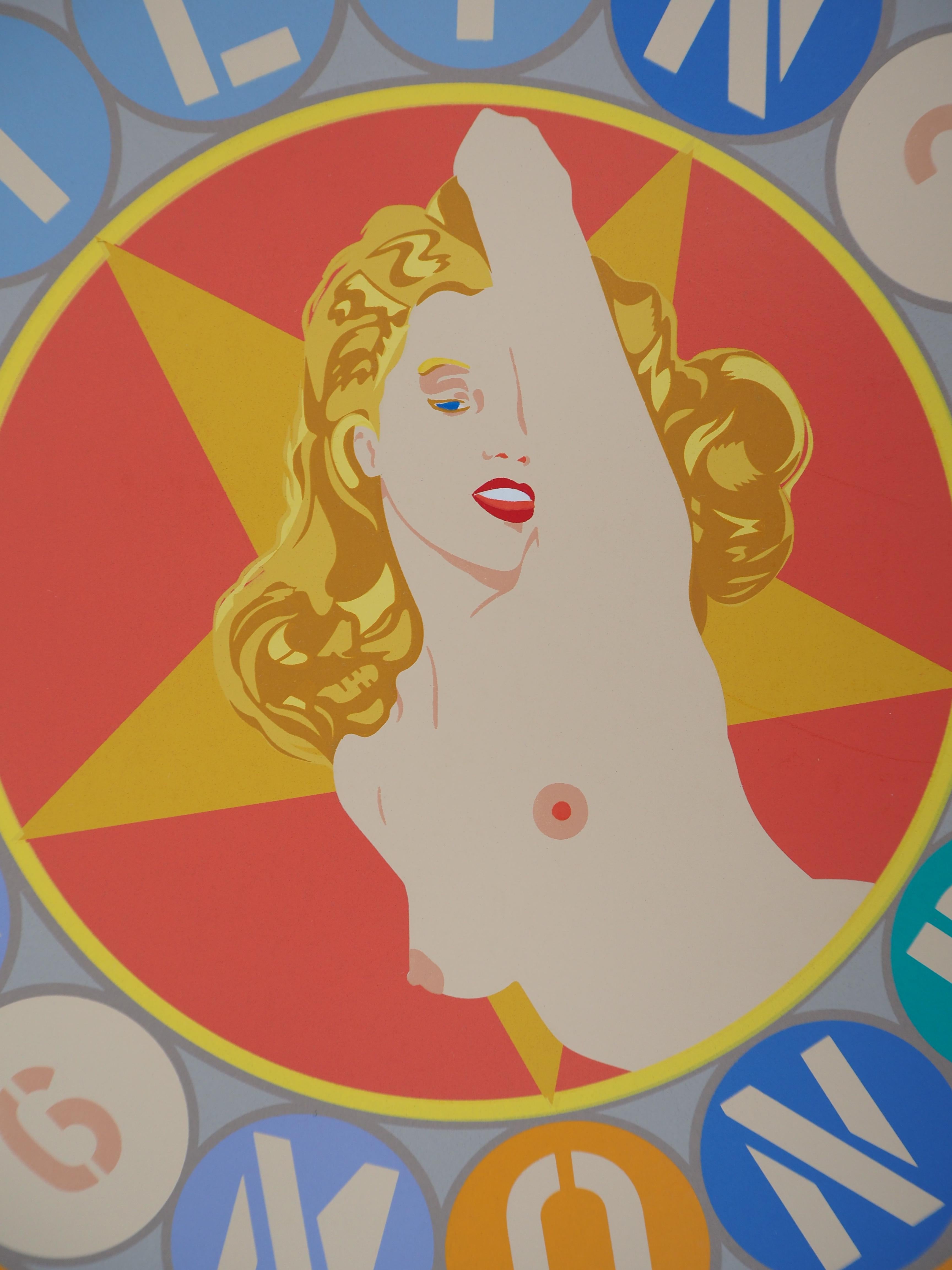 Marilyn Monroe - Original screenprint, Handsigned - Certificate - Pop Art Print by Robert Indiana