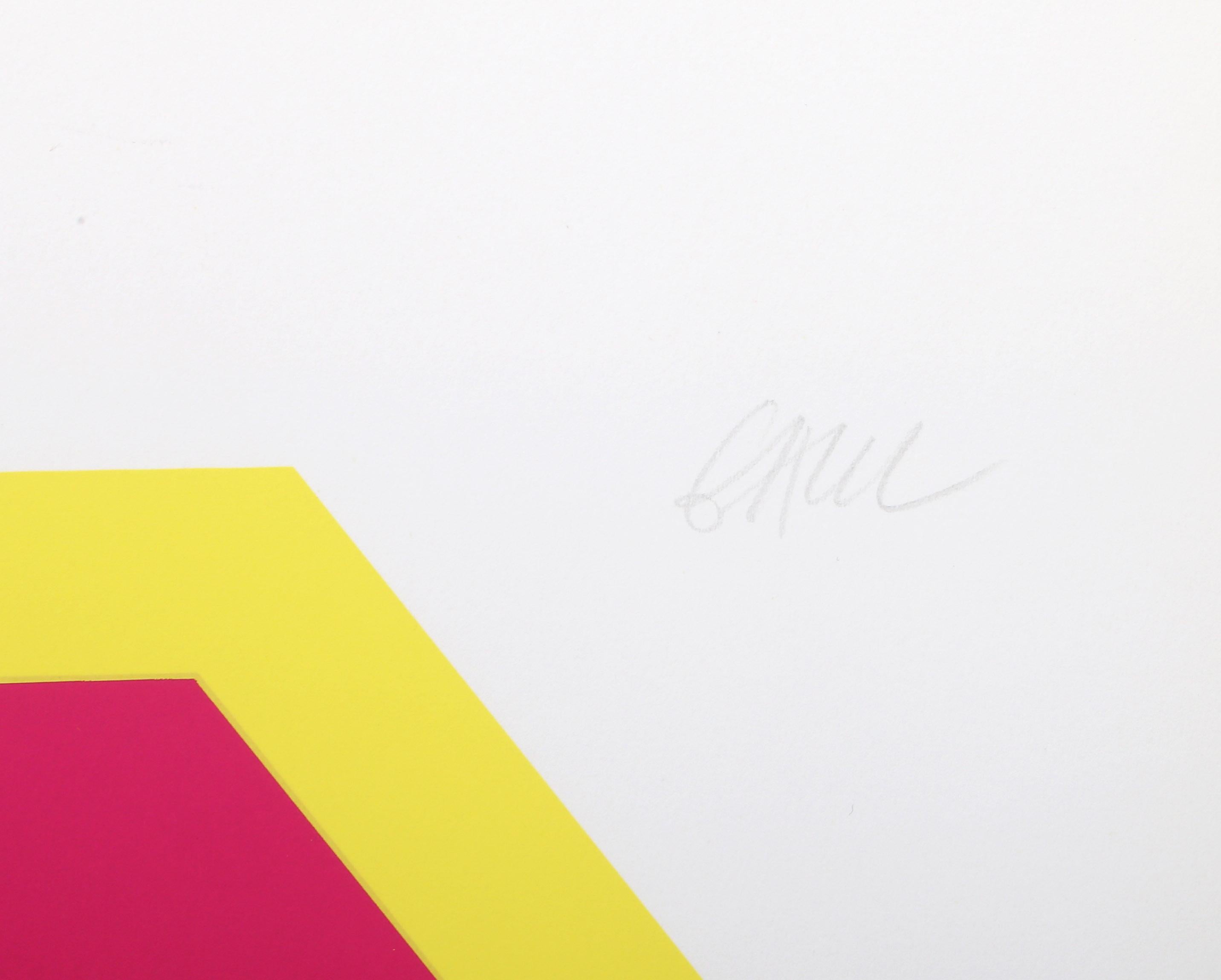 Artista: Winfred Gaul, alemán (1928-2003)
Título: Mayo
Año: 1969
Medio: Serigrafía, firmada y numerada a lápiz
Edición: 6/100
Tamaño: 35,56 x 30,48 cm (14 x 12 pulg.)
Marco: 20 x 18 pulgadas

Impreso y publicado por Domberger, Alemania