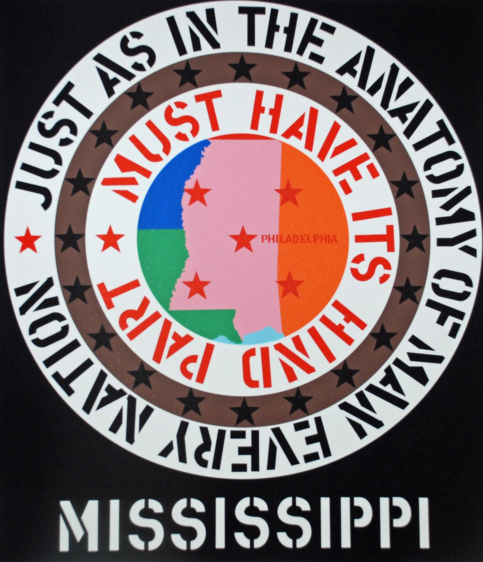 Robert Indiana Print - Mississippi, from The American Dream