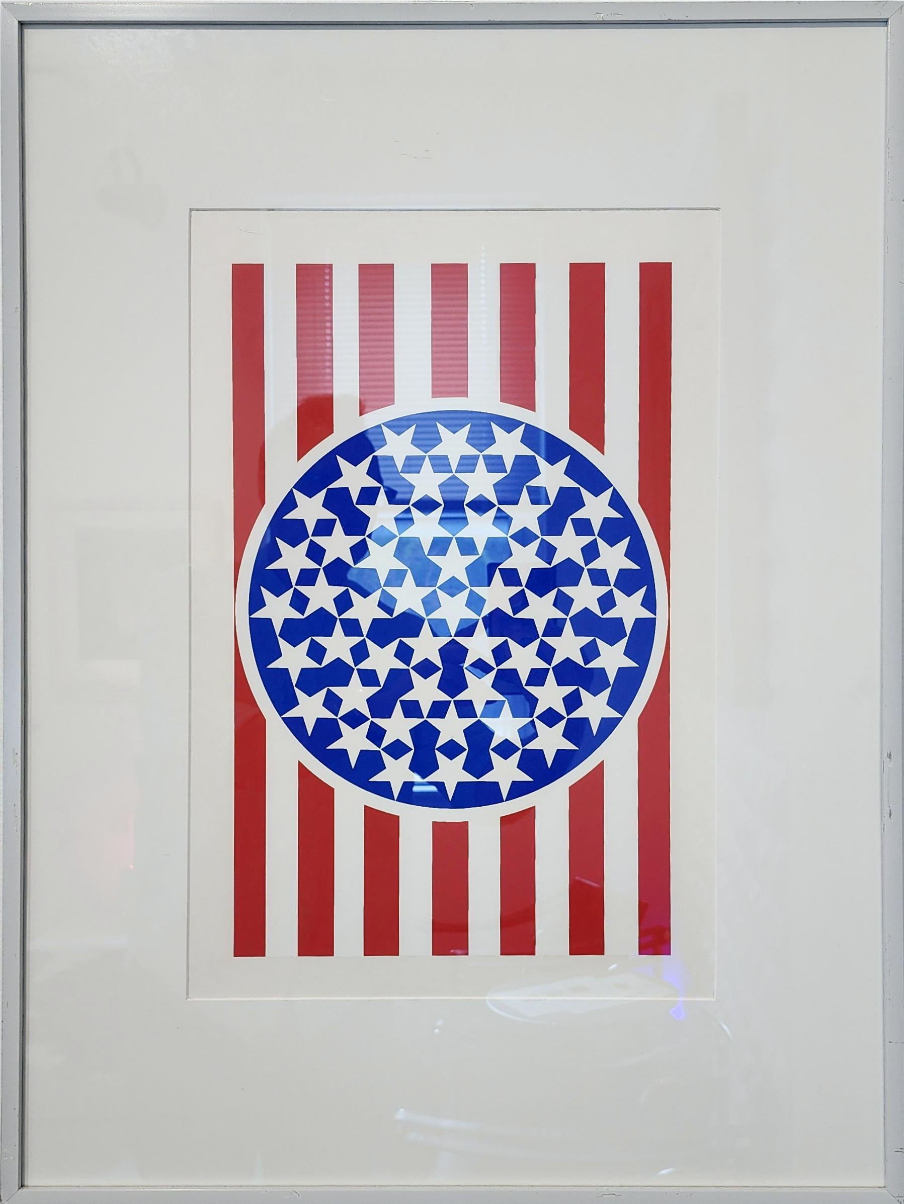 New Glory Banner (Amerikanisch, Ikonisch, Klassisch, Vintage, 28% OFF, FRAMED) – Print von Robert Indiana