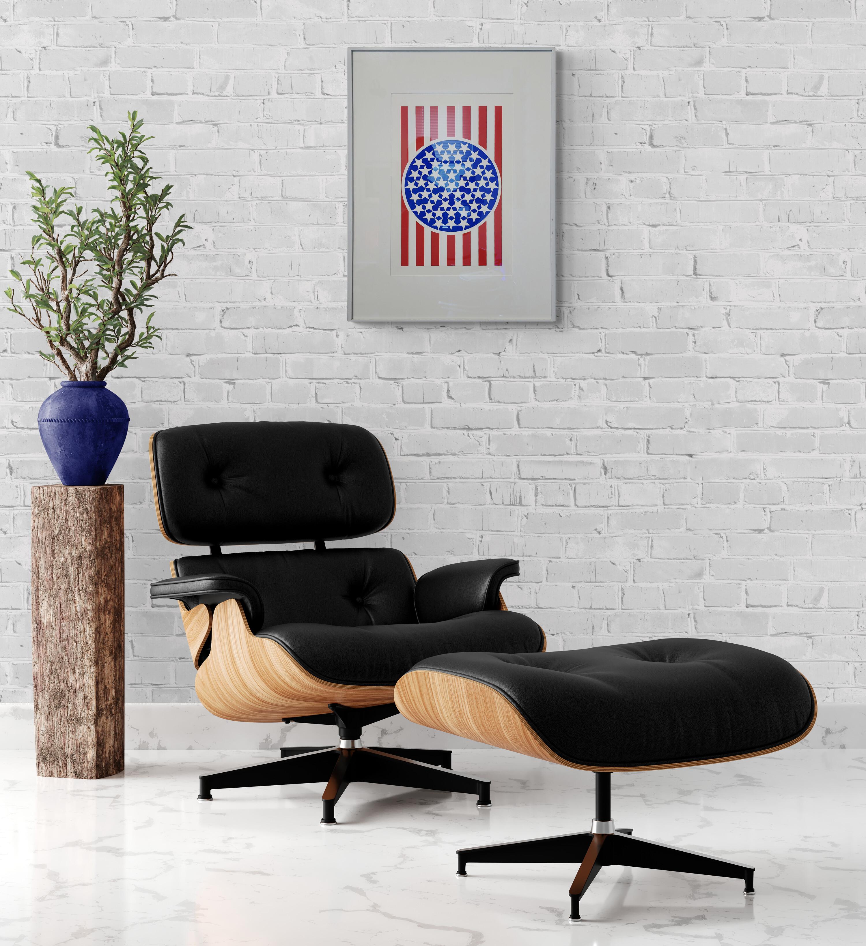 New Glory Banner (Amerikanisch, Ikonisch, Klassisch, Vintage, 28% OFF, FRAMED) (Amerikanische Moderne), Print, von Robert Indiana