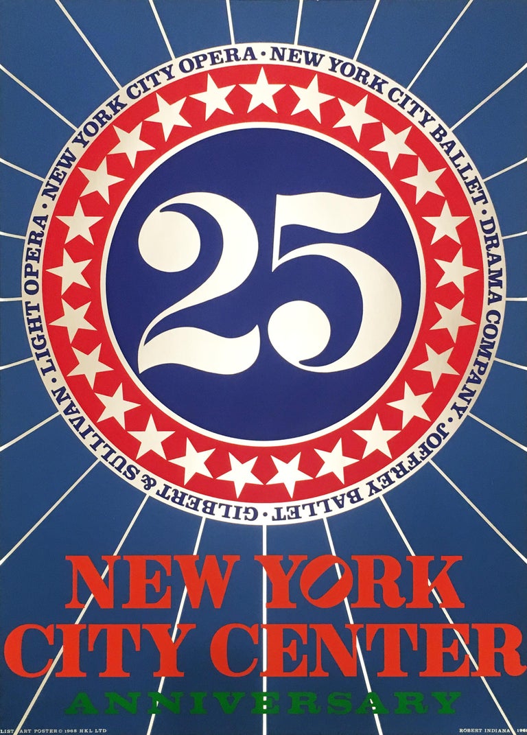Robert Indiana Abstract Print - "New York City Center 25th Anniversary"