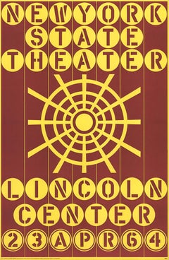 Affiche des années 1960 du New York State Theater, Lincoln Center, New York, édition limitée