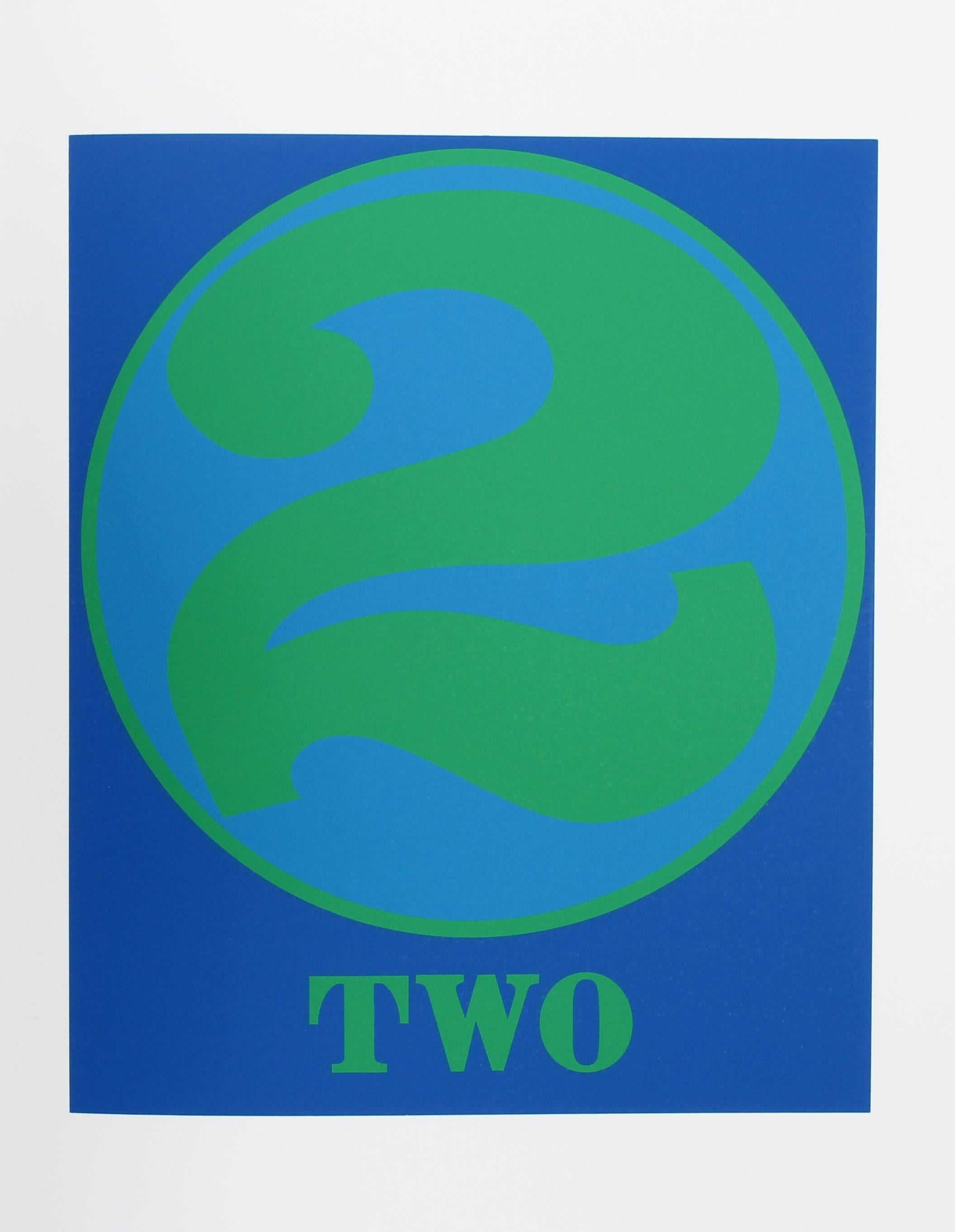 "Number 2", Serigraph from the American Dream Portfolio by Robert Indiana