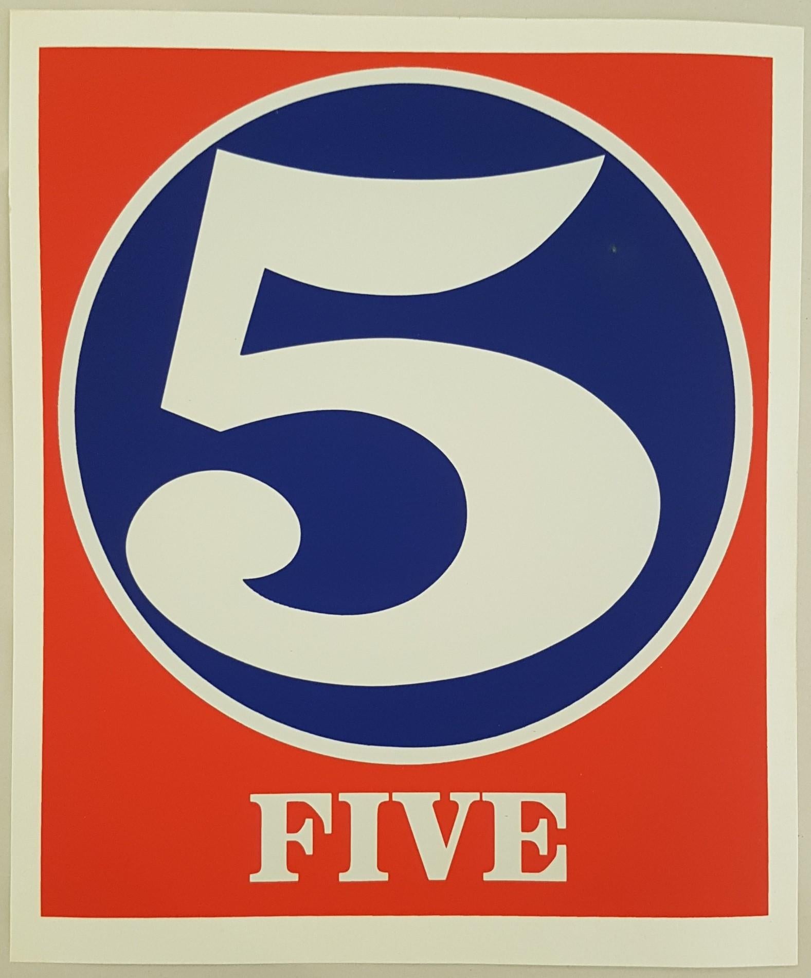 Number Suite - Five - Print by Robert Indiana