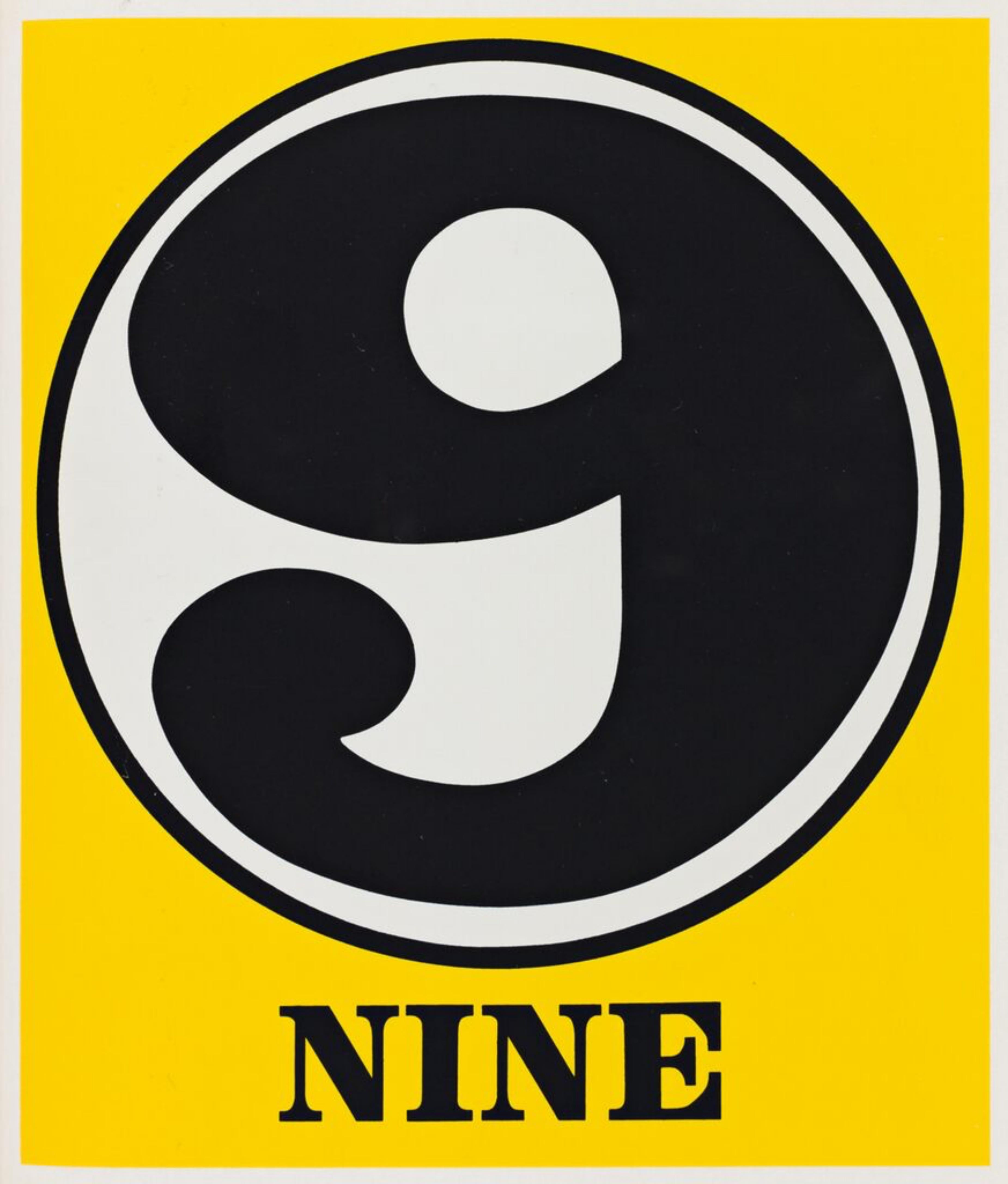 Numeri: Portafoglio completo di 10 serigrafie a colori, firmato a mano sulla prima pagina finale. - Abstract Print Blu di Robert Indiana