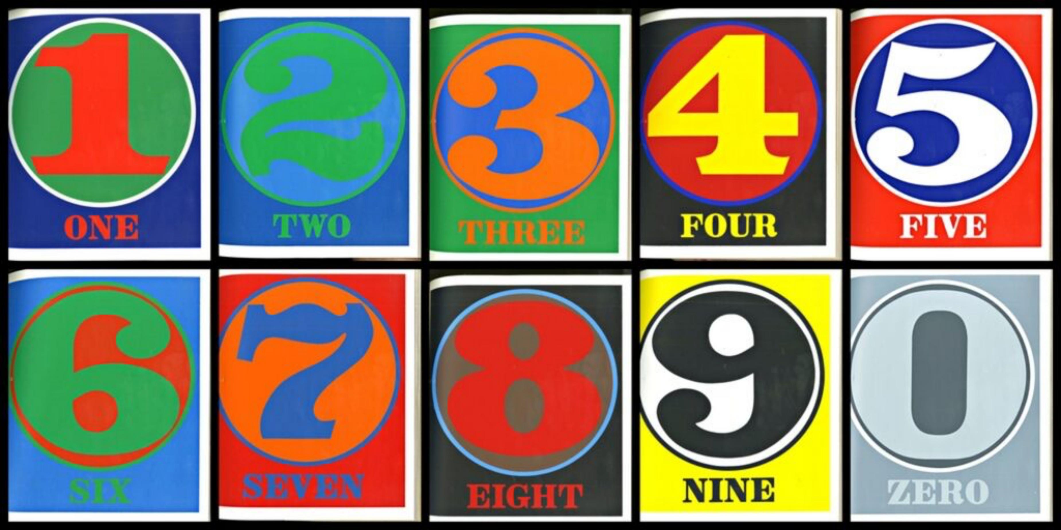 Numbers: Complete Portfolio of 10 Color Silkscreens, Hand Signed on 1st End page