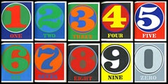 Numbers: Complete Portfolio of 10 Color Silkscreens, Hand Signed on 1st End page