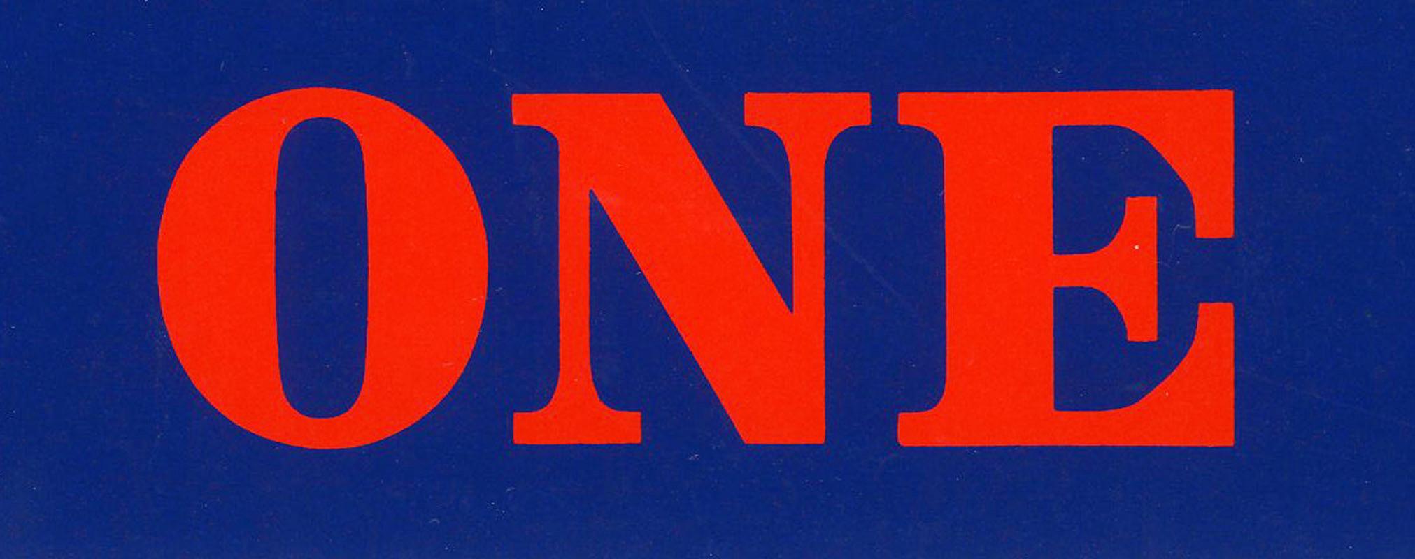 One - Contemporary Print by Robert Indiana
