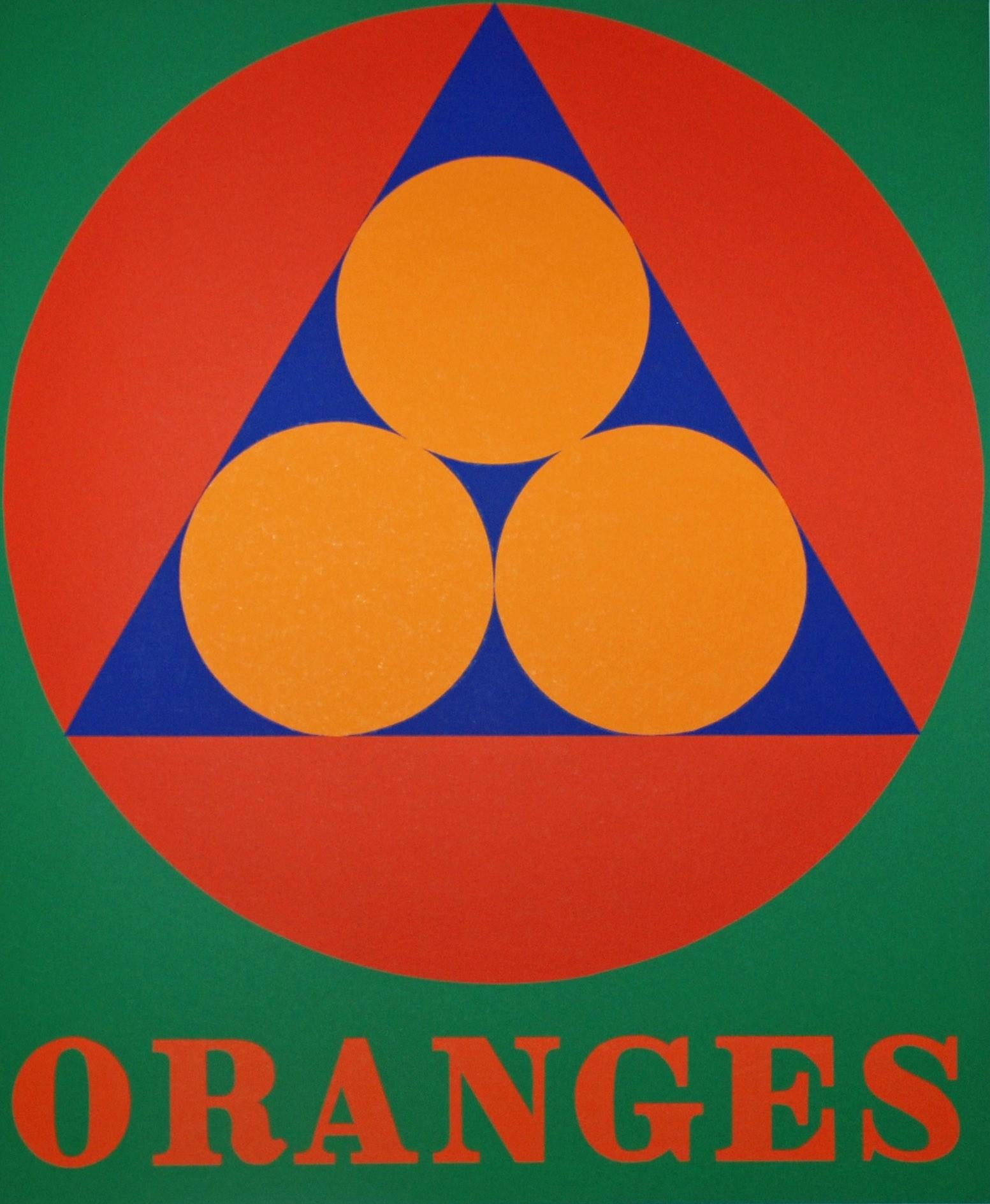 Robert Indiana Abstract Print - Oranges, from The American Dream