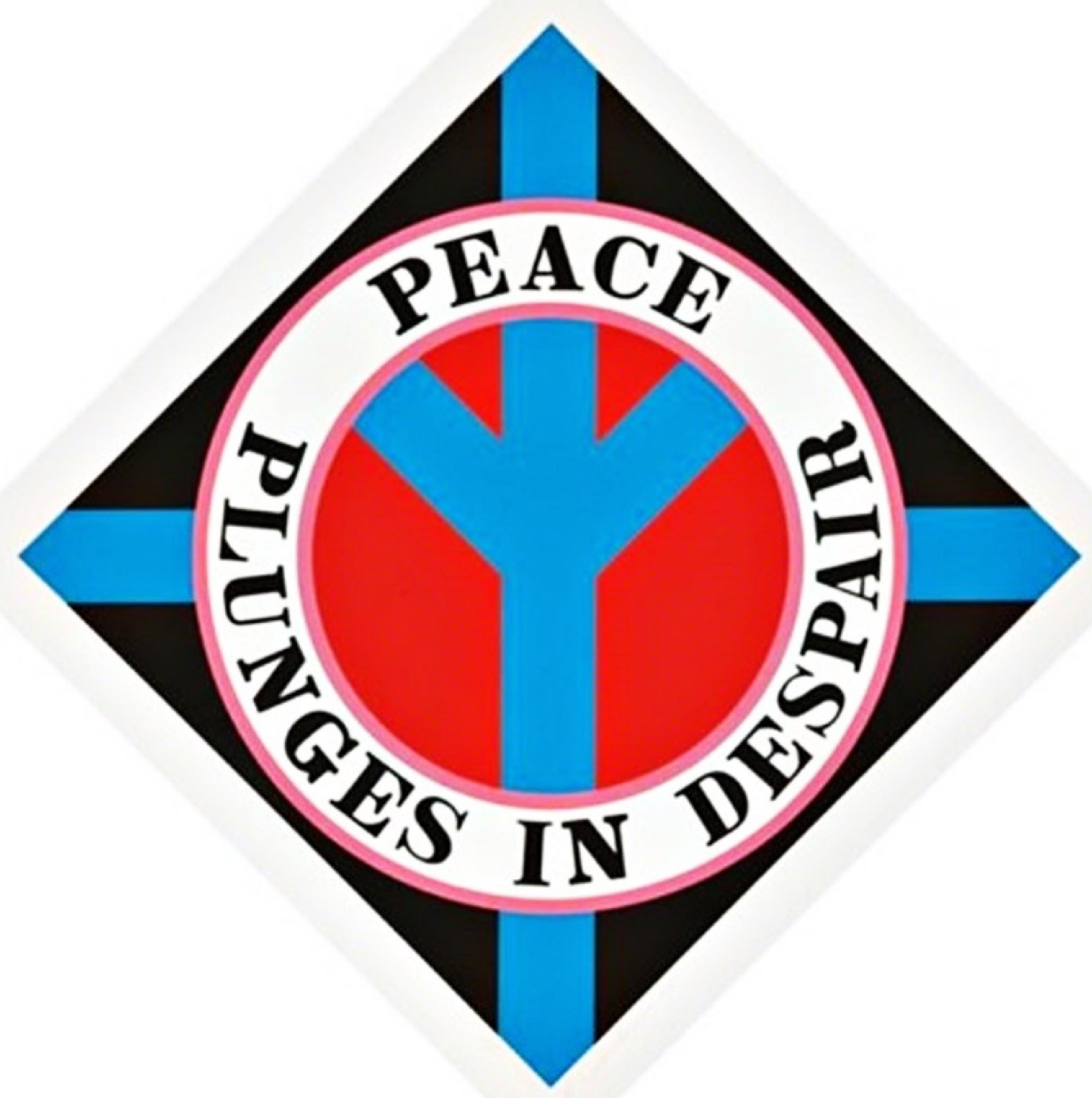 Robert Indiana, La paz se hunde en la desesperación serigrafía  (Raro firmado a mano/N AP)