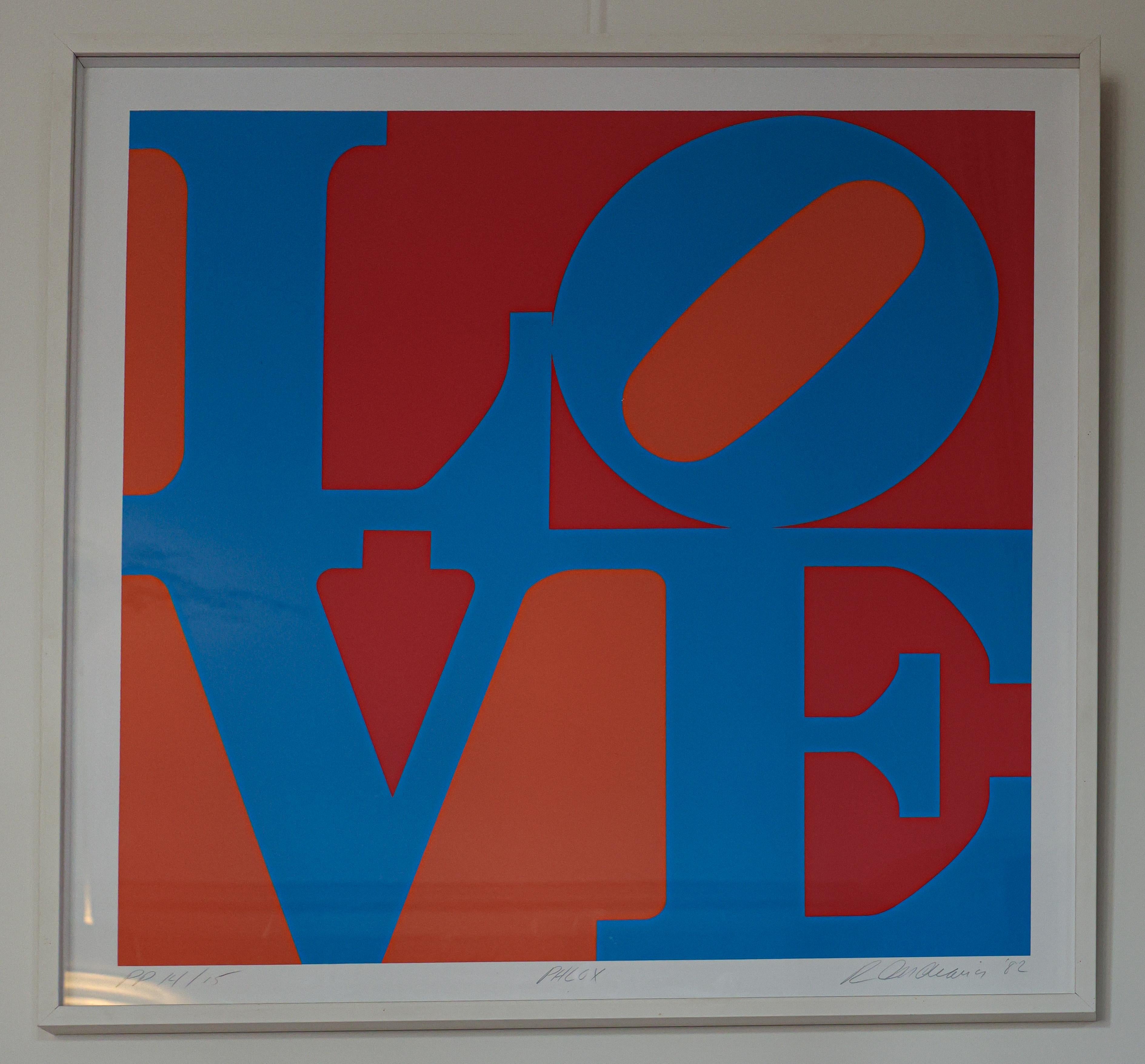 Robert Indiana Abstract Print - Phlox, garden of love