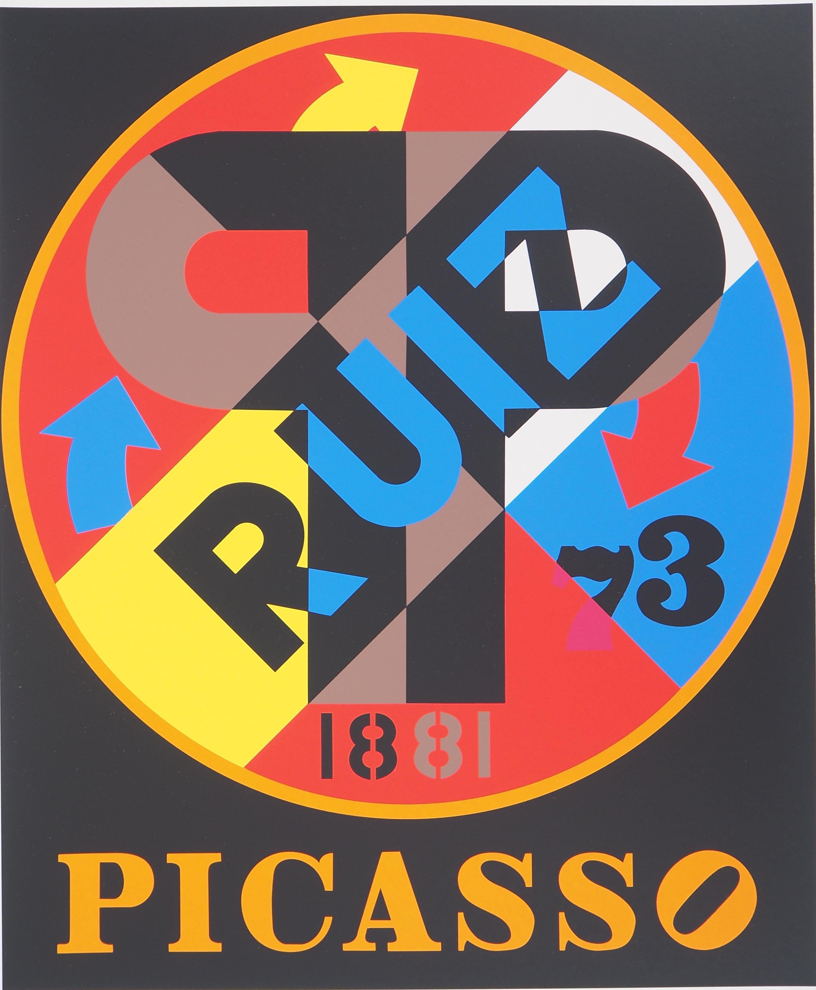 Picasso - Original screenprint, Handsigned - Certificate - American Modern Print by Robert Indiana