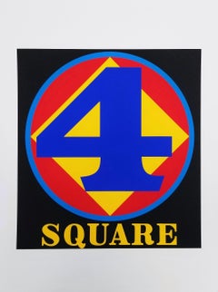 Polygon: Square (Four) /// Pop Art Robert Indiana Screenprint New York Numbers