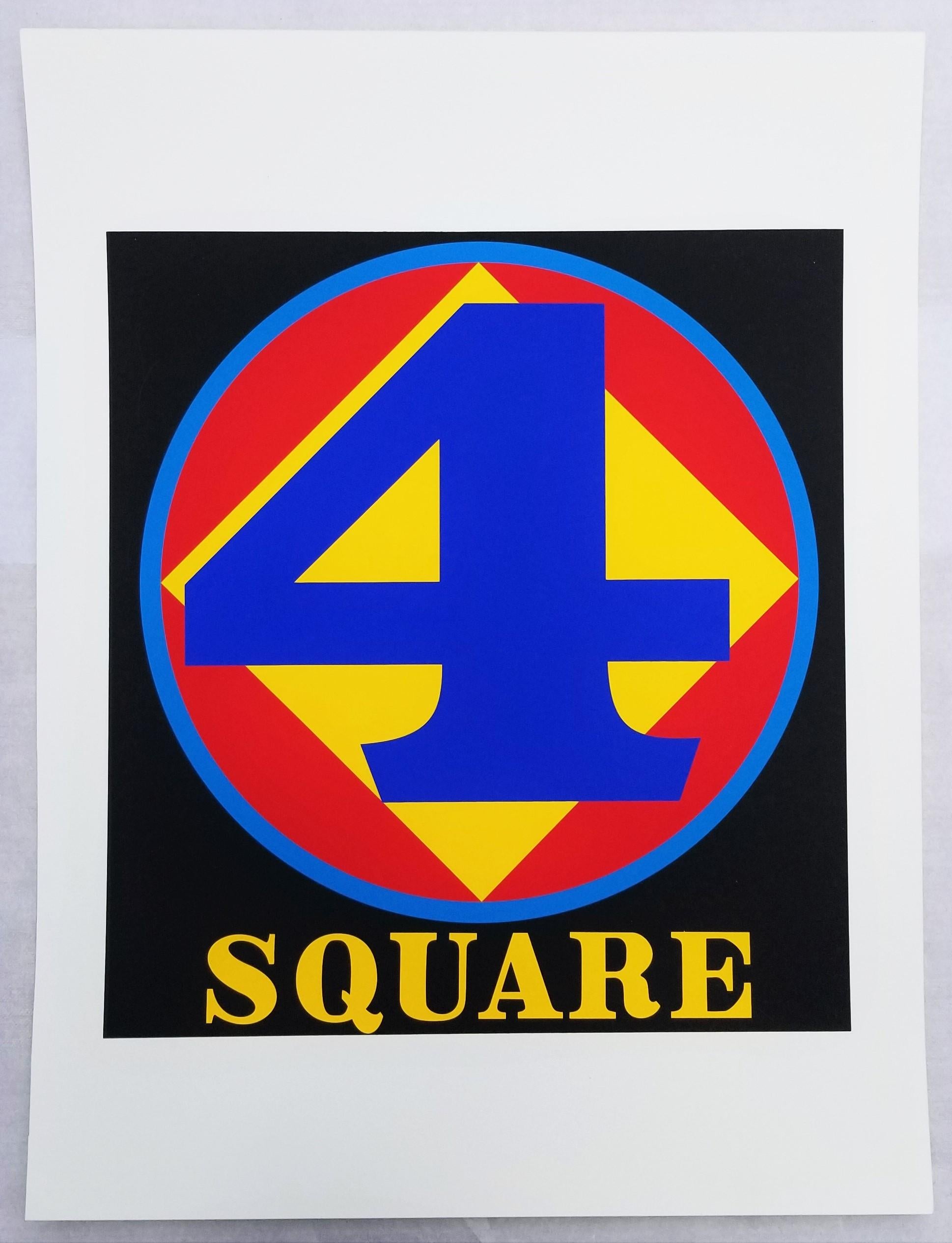 Polygone : Square (Four) /// Pop Art Robert Indiana sérigraphie New York numéros en vente 2