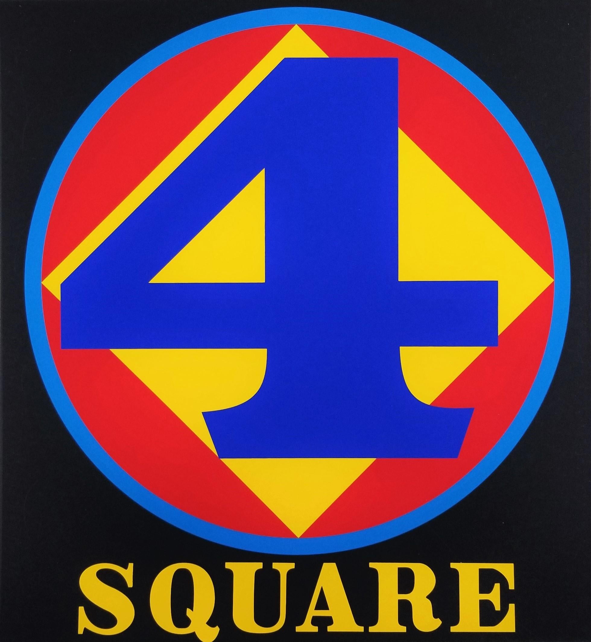 Polygone : Square (Four) /// Pop Art Robert Indiana sérigraphie New York numéros