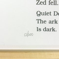 "Quiet, The Dove (from The Book of LOVE)" silkscreen print by Robert Indiana