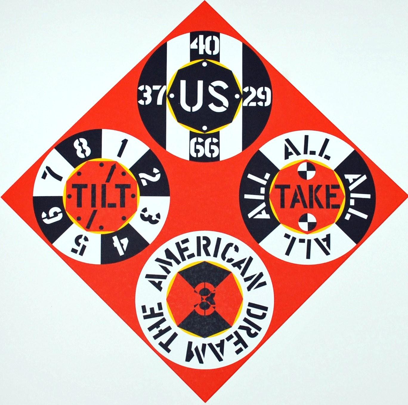 Robert Indiana Print - Red Diamond American Dream #3