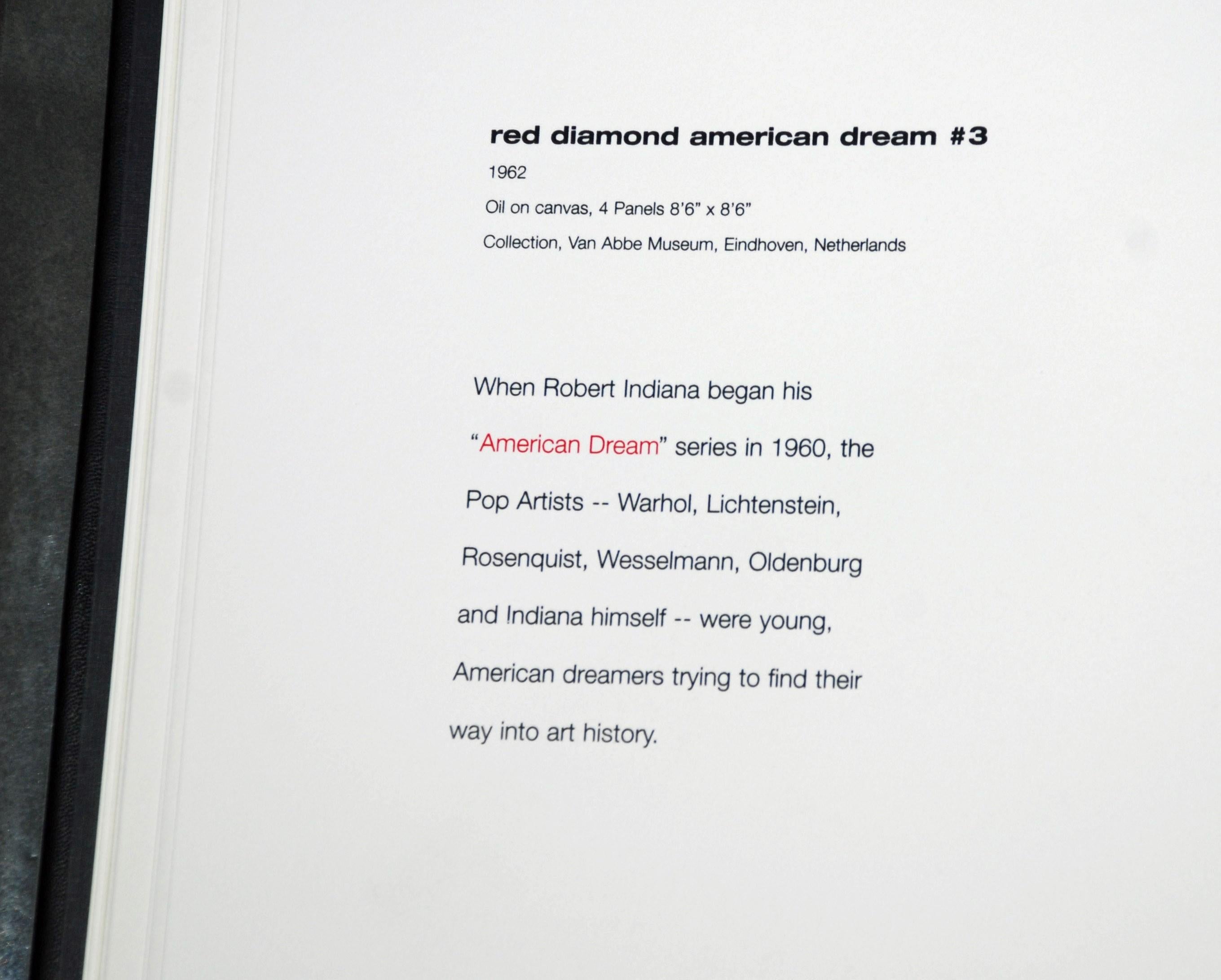 Red Diamond American Dream #3 - Print Grigio di Robert Indiana