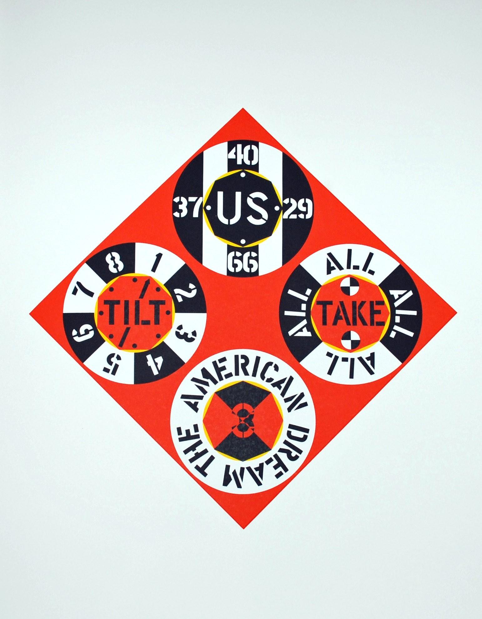 Red Diamond American Dream #3 - Print by Robert Indiana