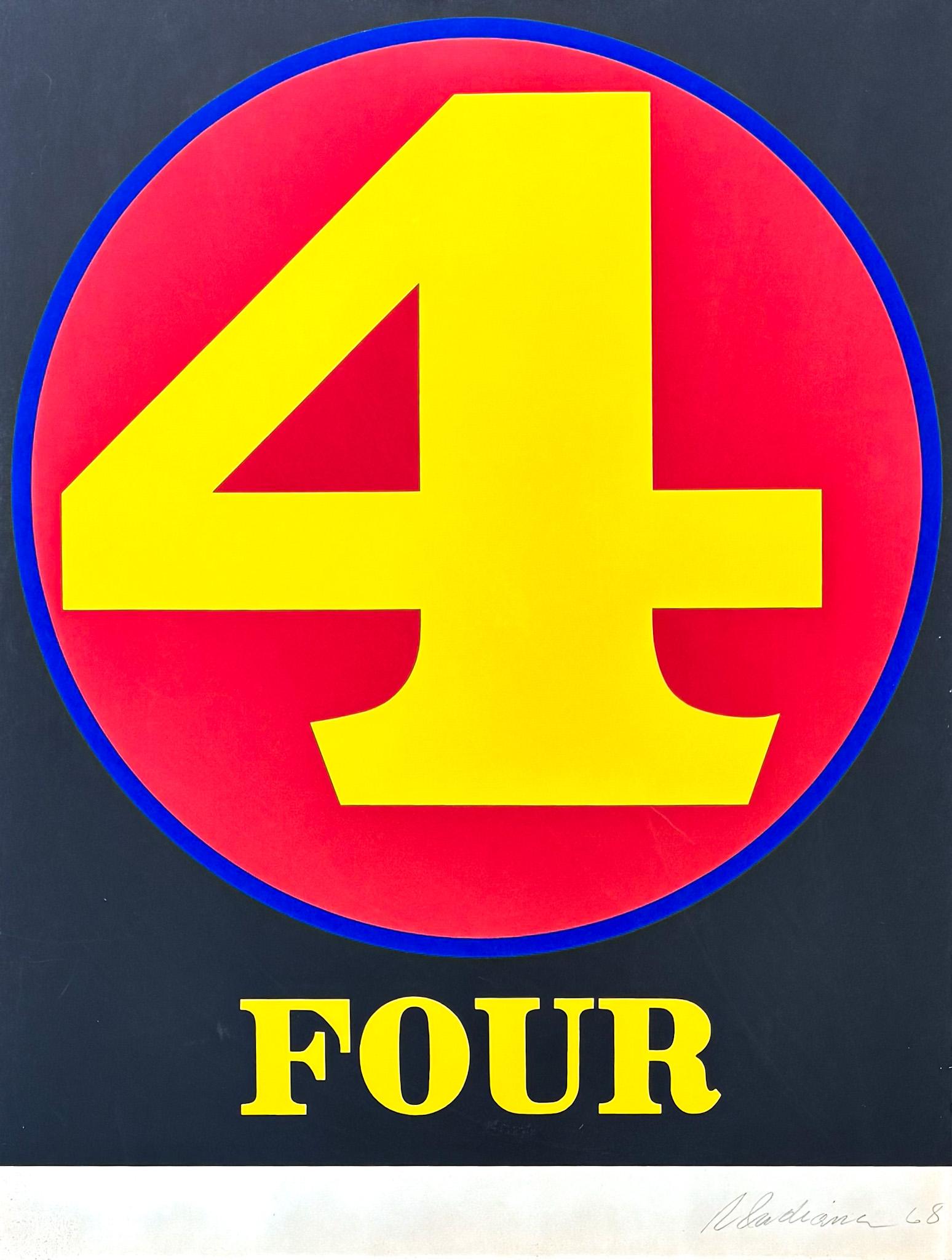 Robert Indiana (1928-2018) - Vier, von Zahlen - Siebdruck in Farben  -  1968