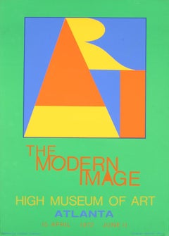 Robert Indiana-Atlanta-ART-35" x 25"-Serigraph-1972-Pop Art-Green, Multicolor