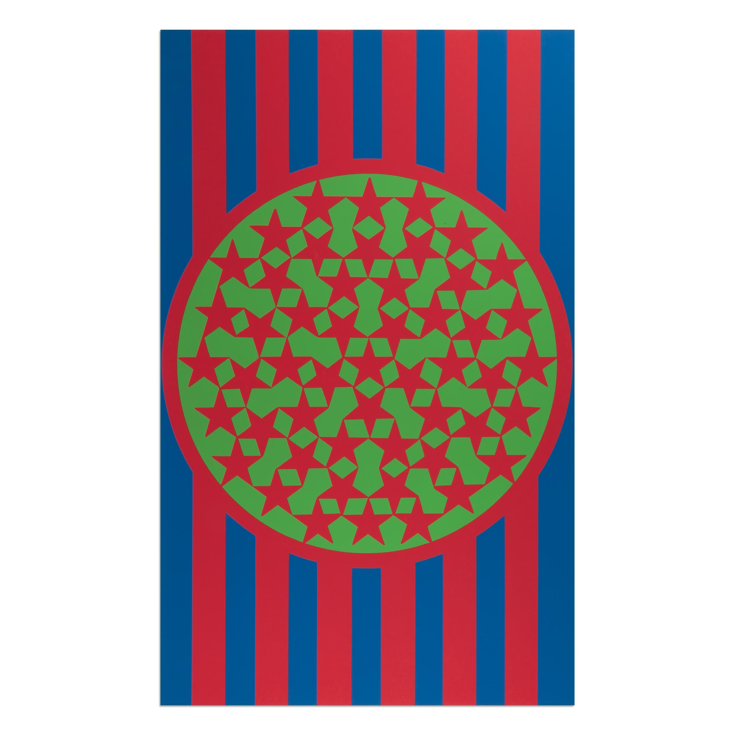 Robert Indiana (americano, nato nel 1928)
Banner, 1967
Mezzo di comunicazione: Poster serigrafico su carta
Dimensioni: 106,8 x 65,7 cm
Dimensioni dell'edizione: Sconosciuto
Editore: Galerie der Spiegel, Colonia
Stampatore: Poldi Domberger Bonlanden,