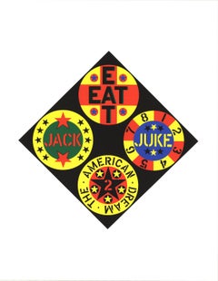Robert Indiana-Black Diamond American Dream #2-22" x 17"-Serigraph-1997-Pop Art