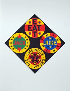 Robert Indiana Serigraph, 1997, Black Diamond American Dream #2