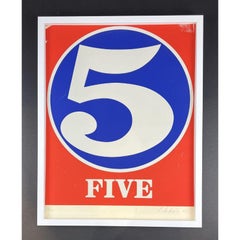 Robert Indiana - Five, from Numbers - Hand Signed Screenprint, 1968