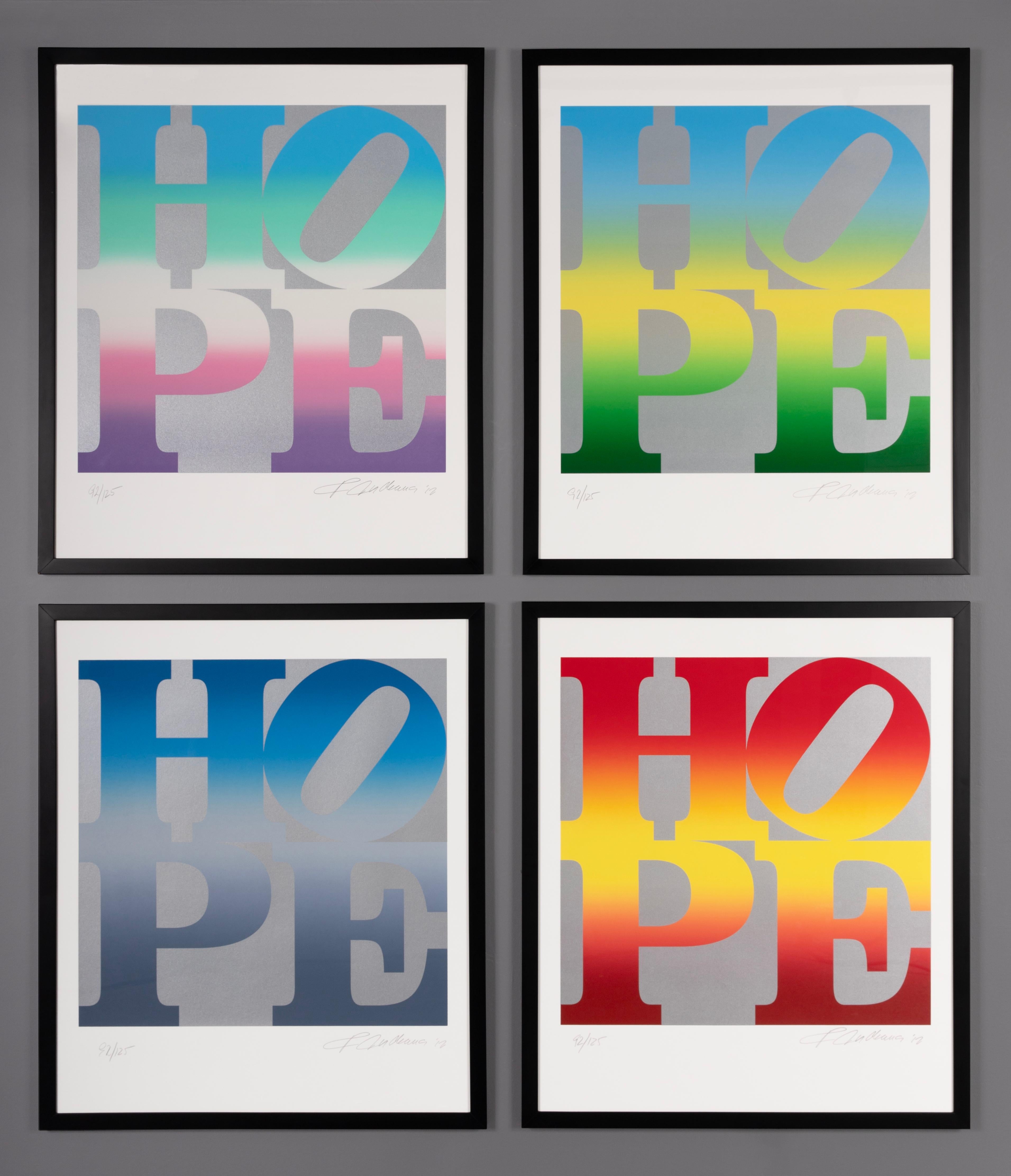 Robert Indiana 'Four Seasons of Hope Silver' Set of Four Screen Prints, 2012 1