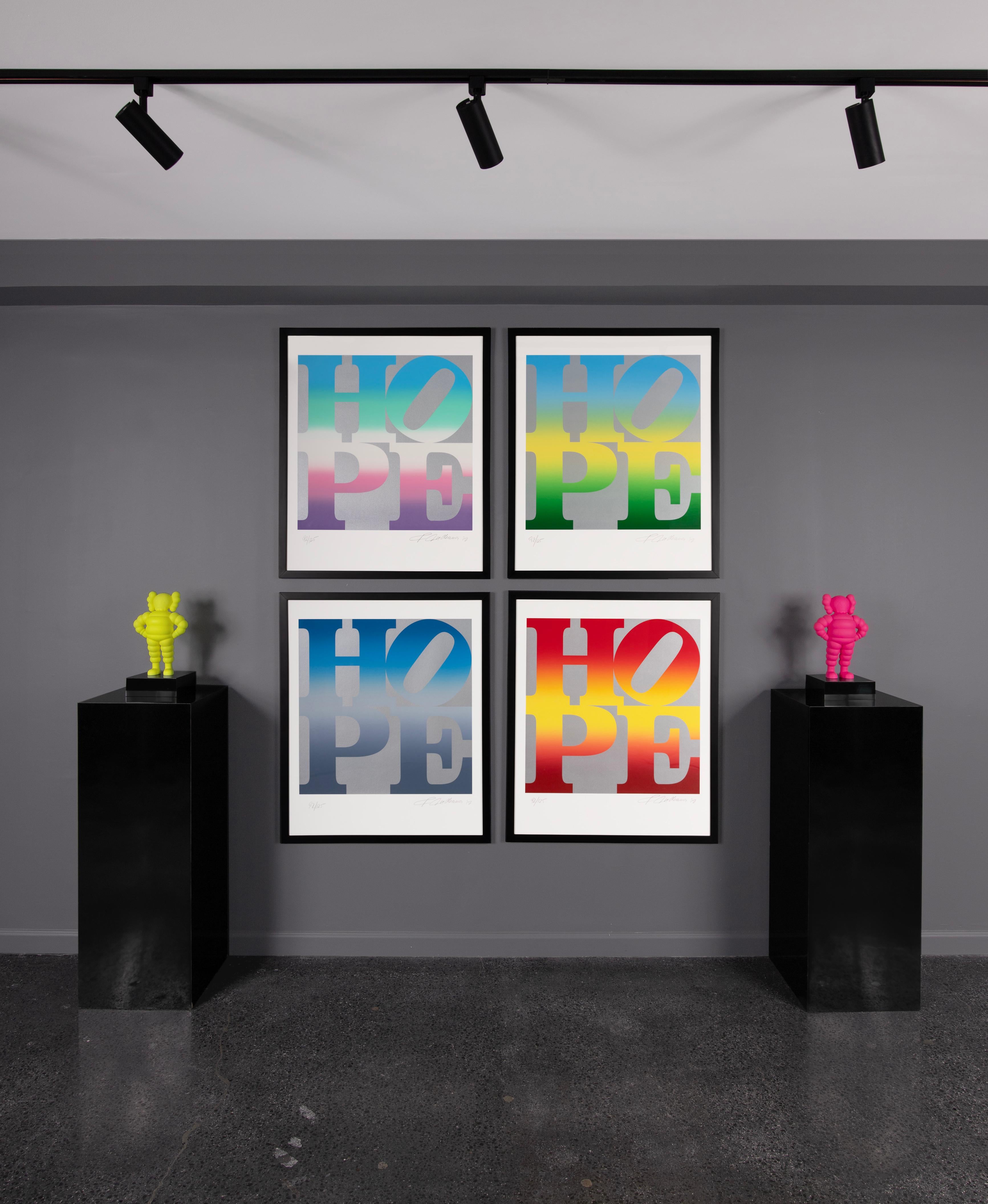 Robert Indiana 'Four Seasons of Hope Silver' Set of Four Screen Prints, 2012 3